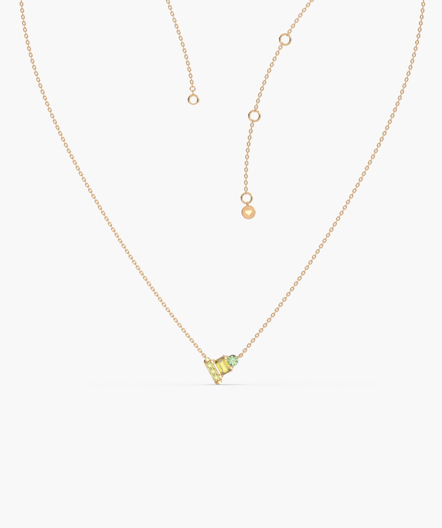 fancy Green & Yellow Spark Necklace