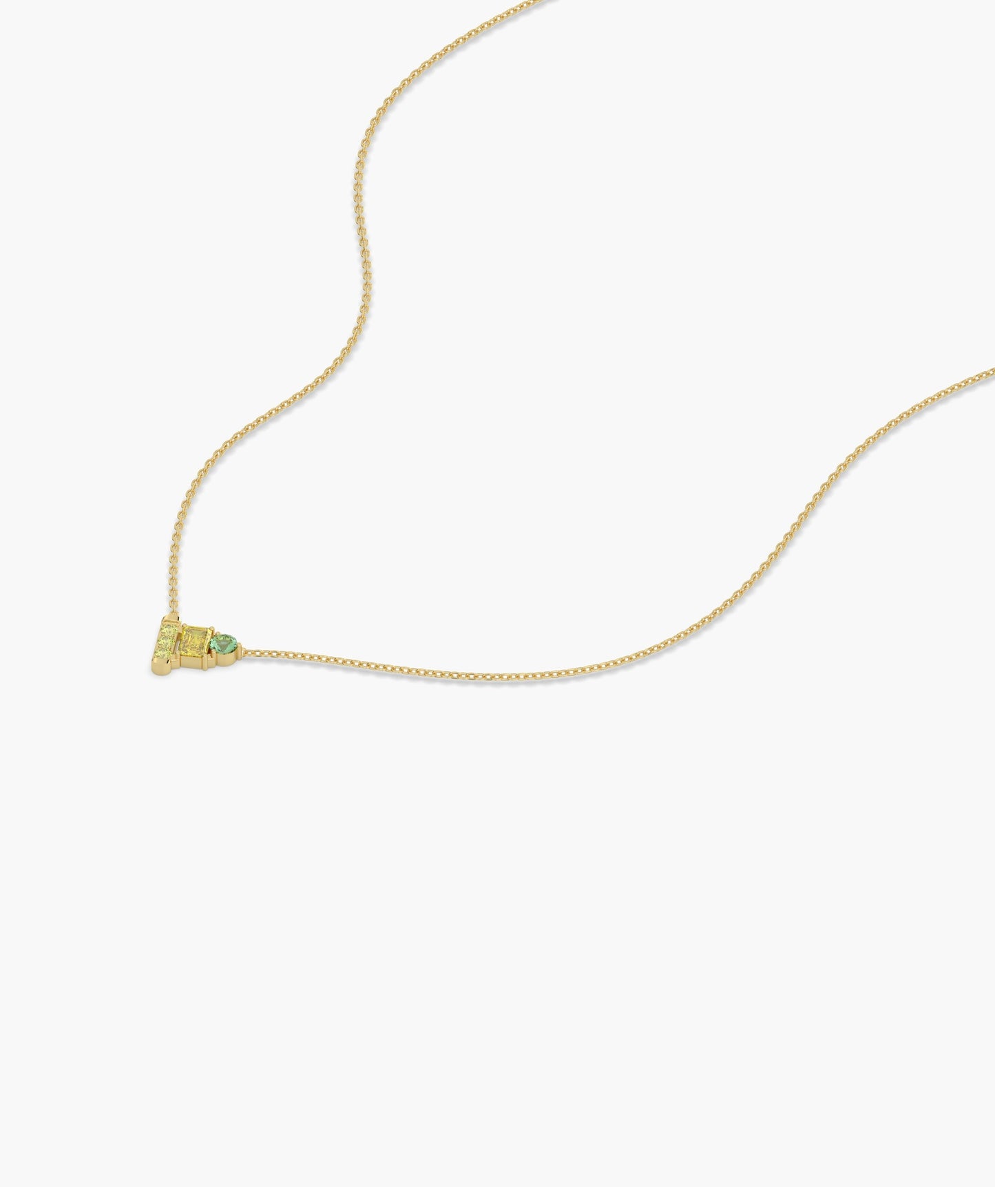 fancy Green & Yellow Spark Necklace