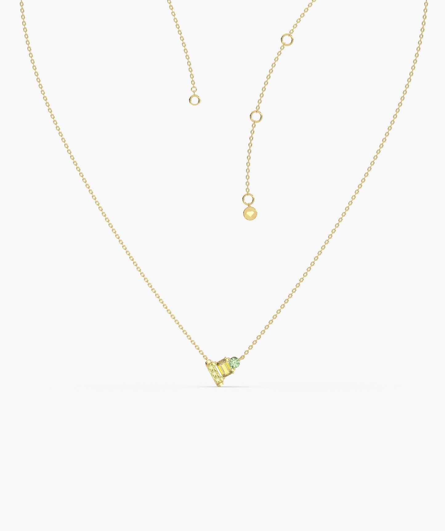 fancy Green & Yellow Spark Necklace