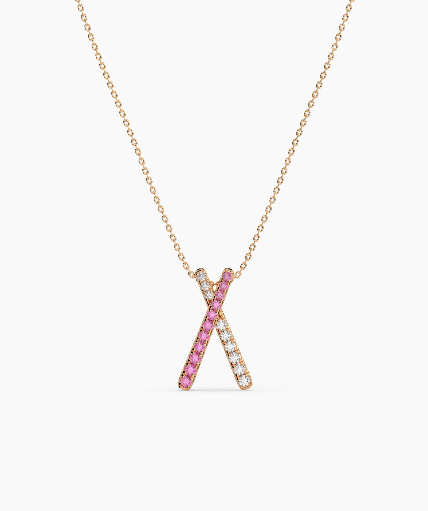 14K Gold "X" Necklace