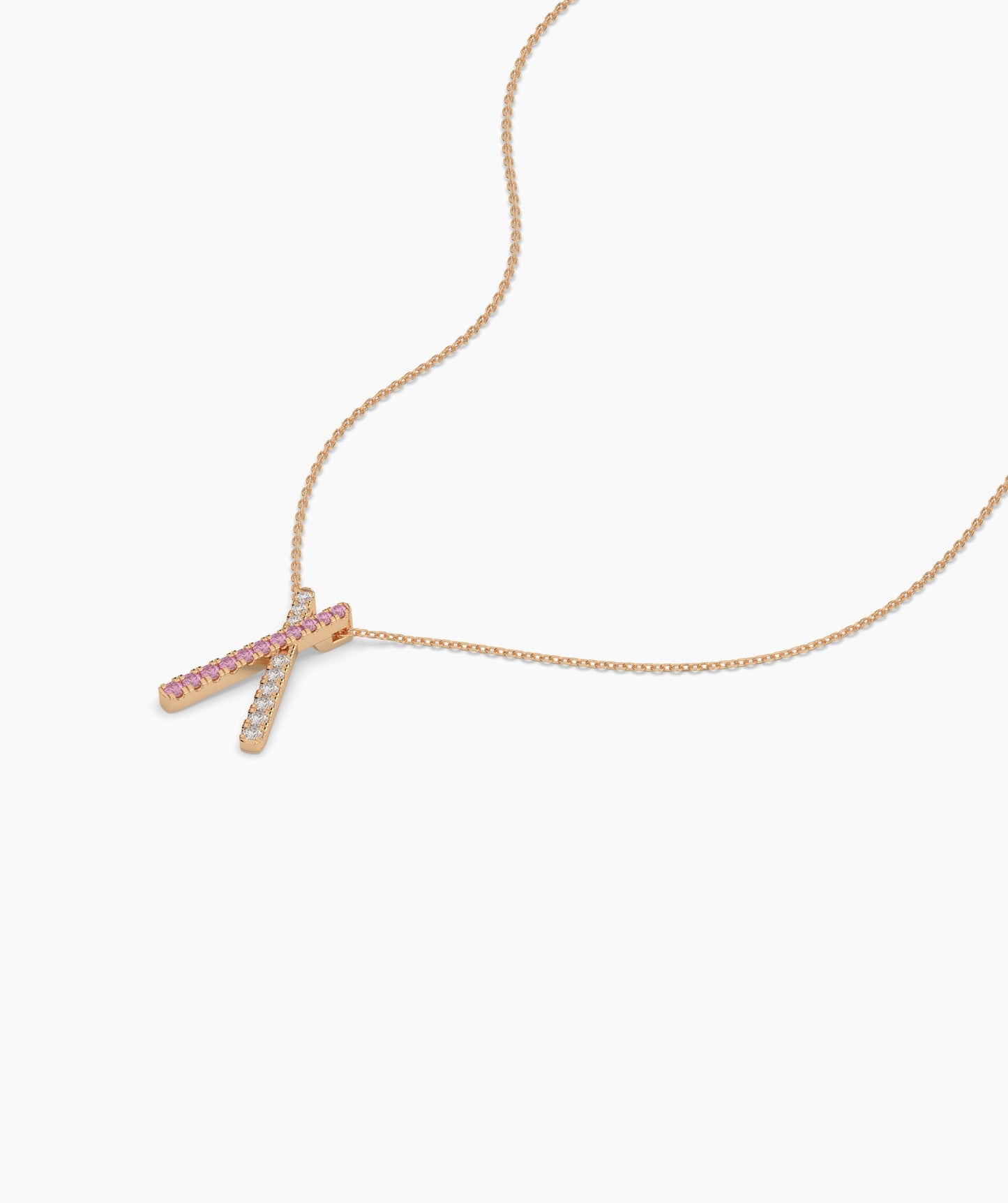 14K Gold "X" Necklace