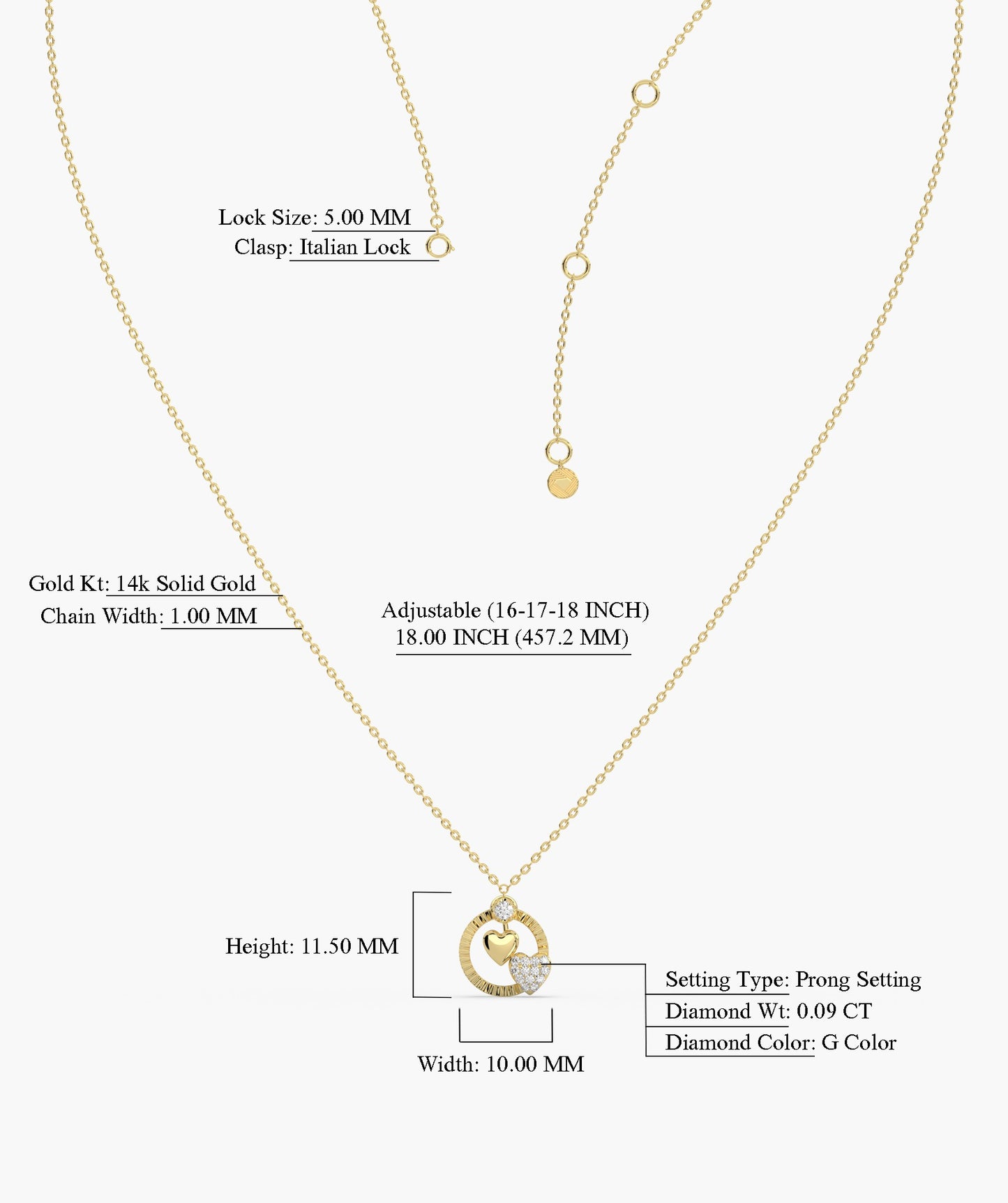 Lustrous Love Circle Pendant
