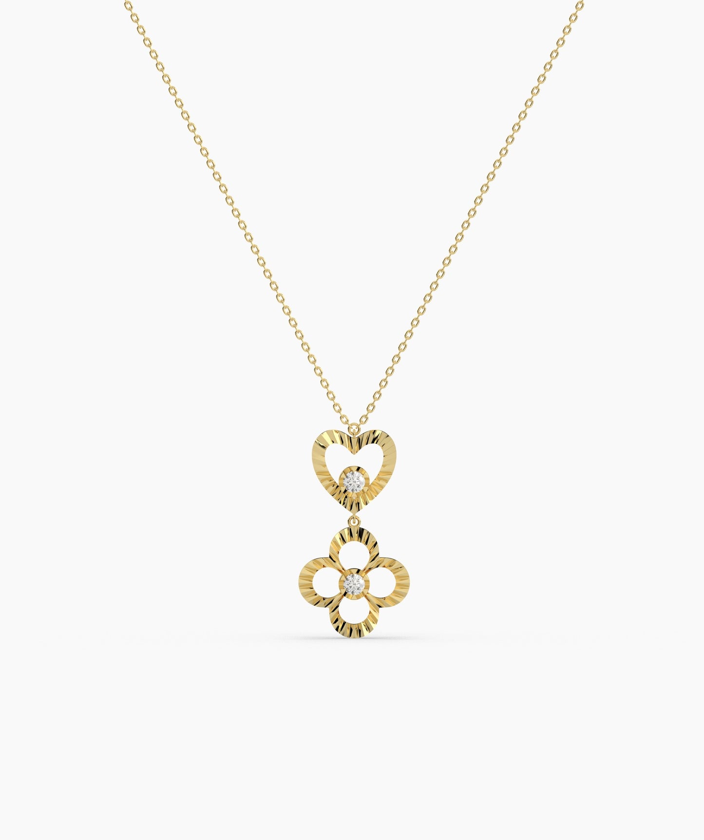 Heart & Bloom Gold Necklace