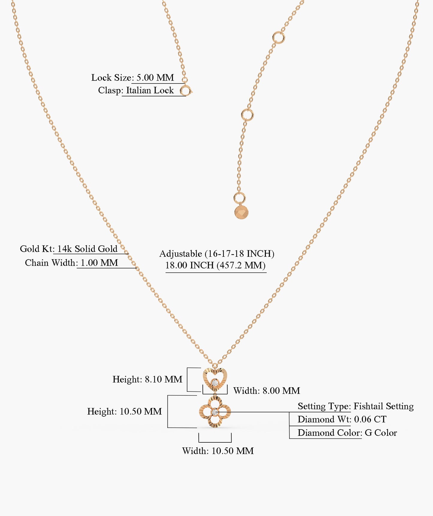 Heart & Bloom Gold Necklace
