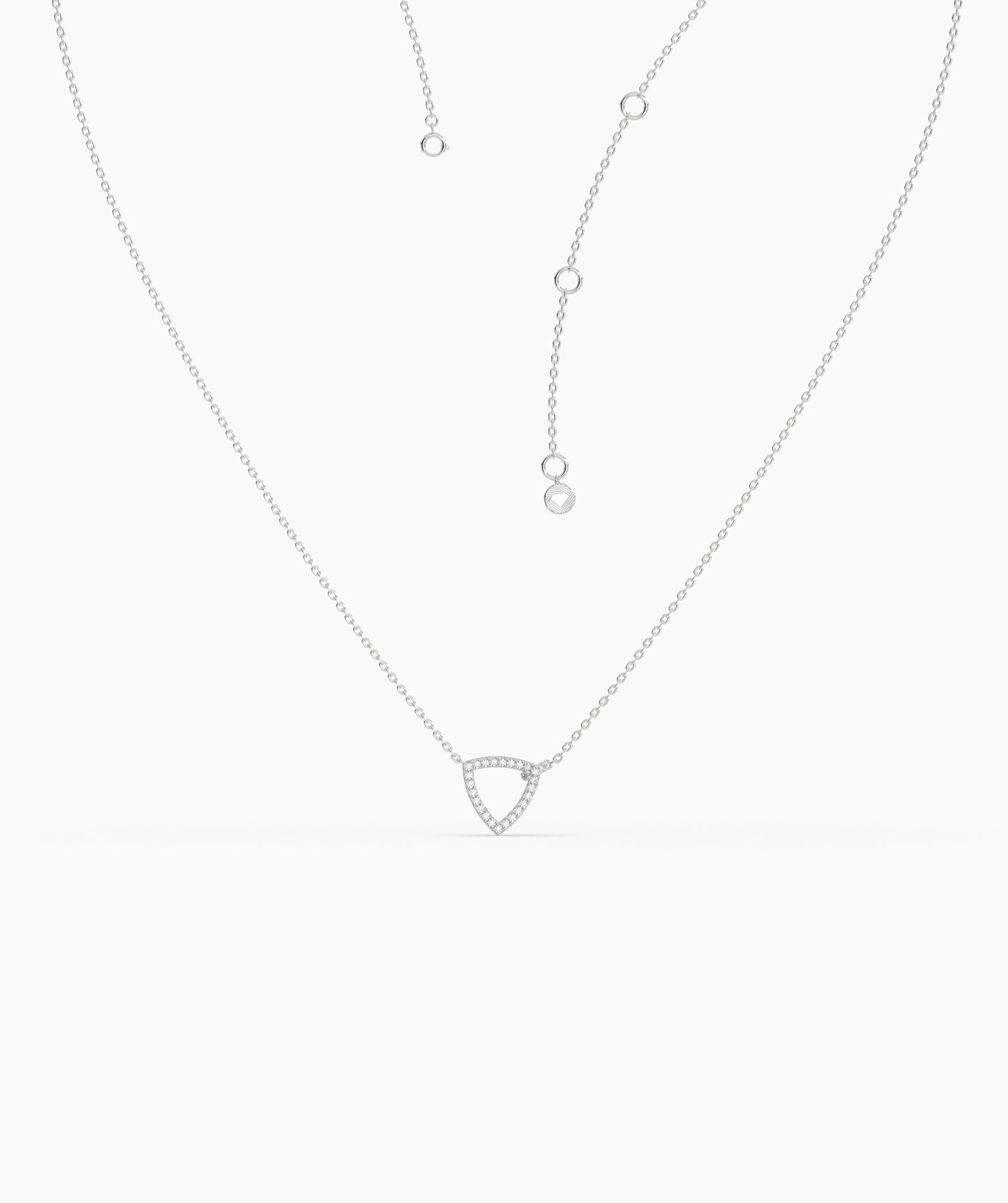 14K Gold Geometric Diamond Pendant