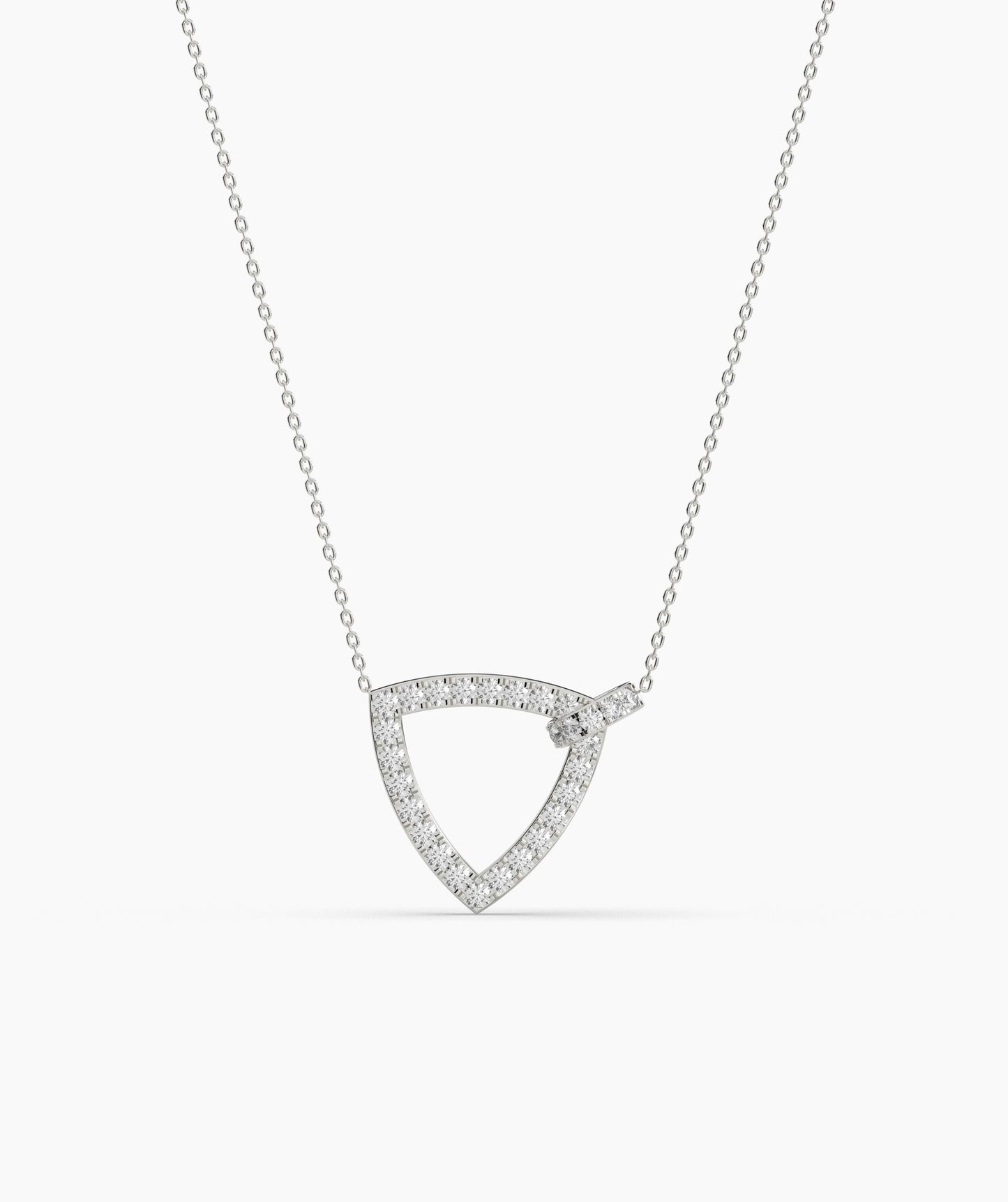14K Gold Geometric Diamond Pendant