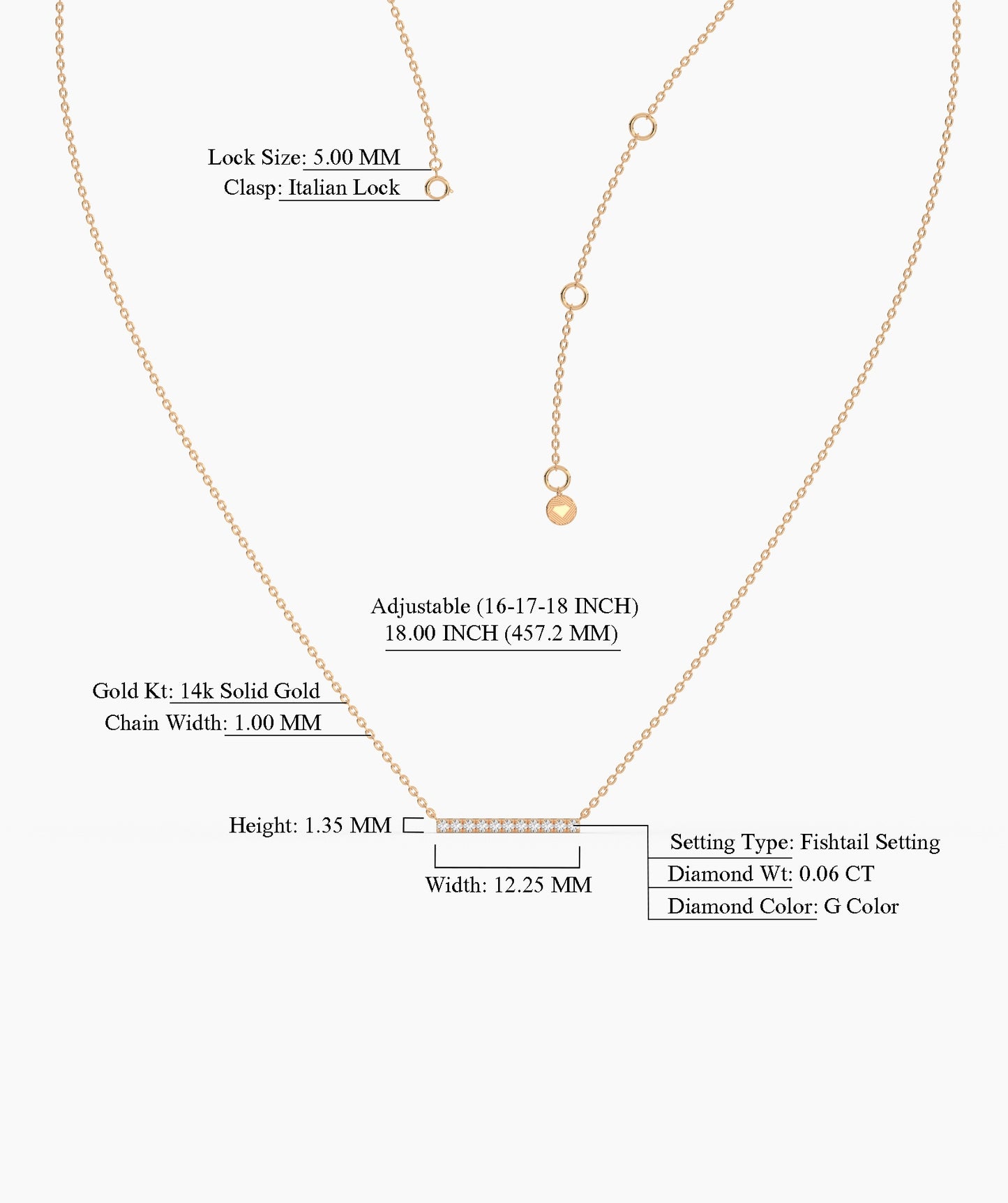 Diamond Bar Necklace
