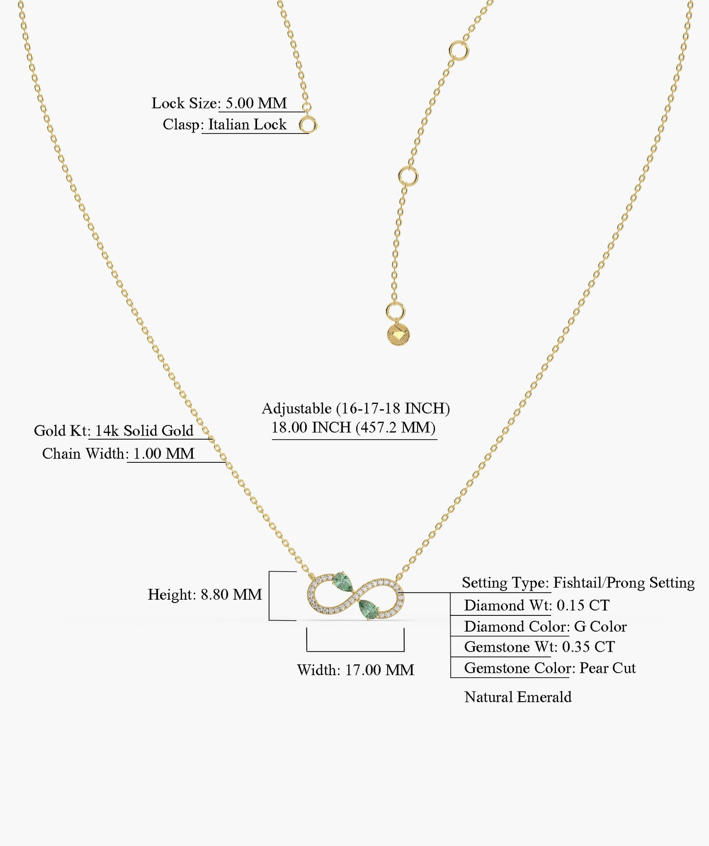 Infinity Grace Diamond Necklace