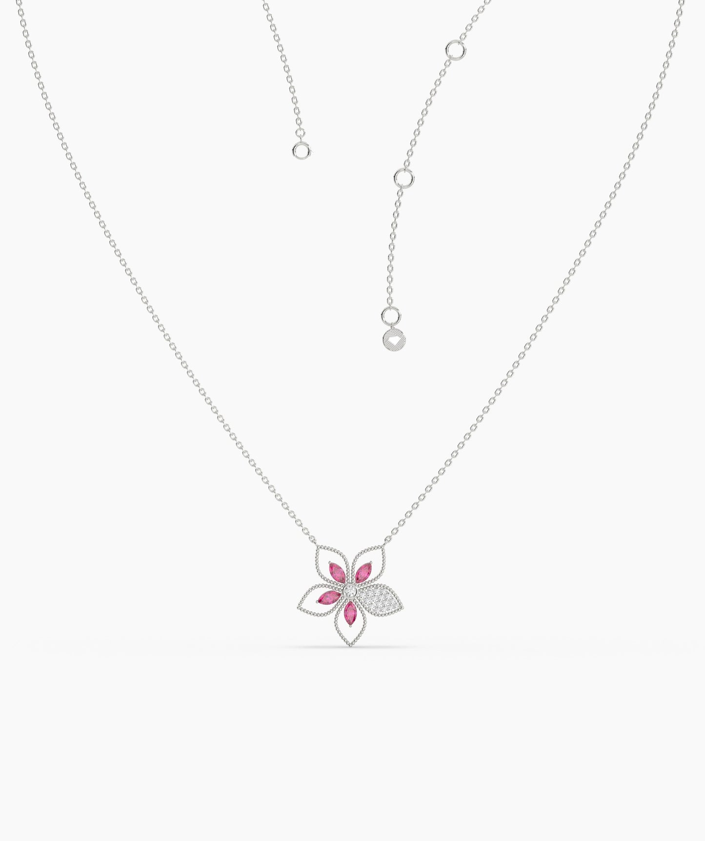 Ruby Bloom 14K Gold Necklace