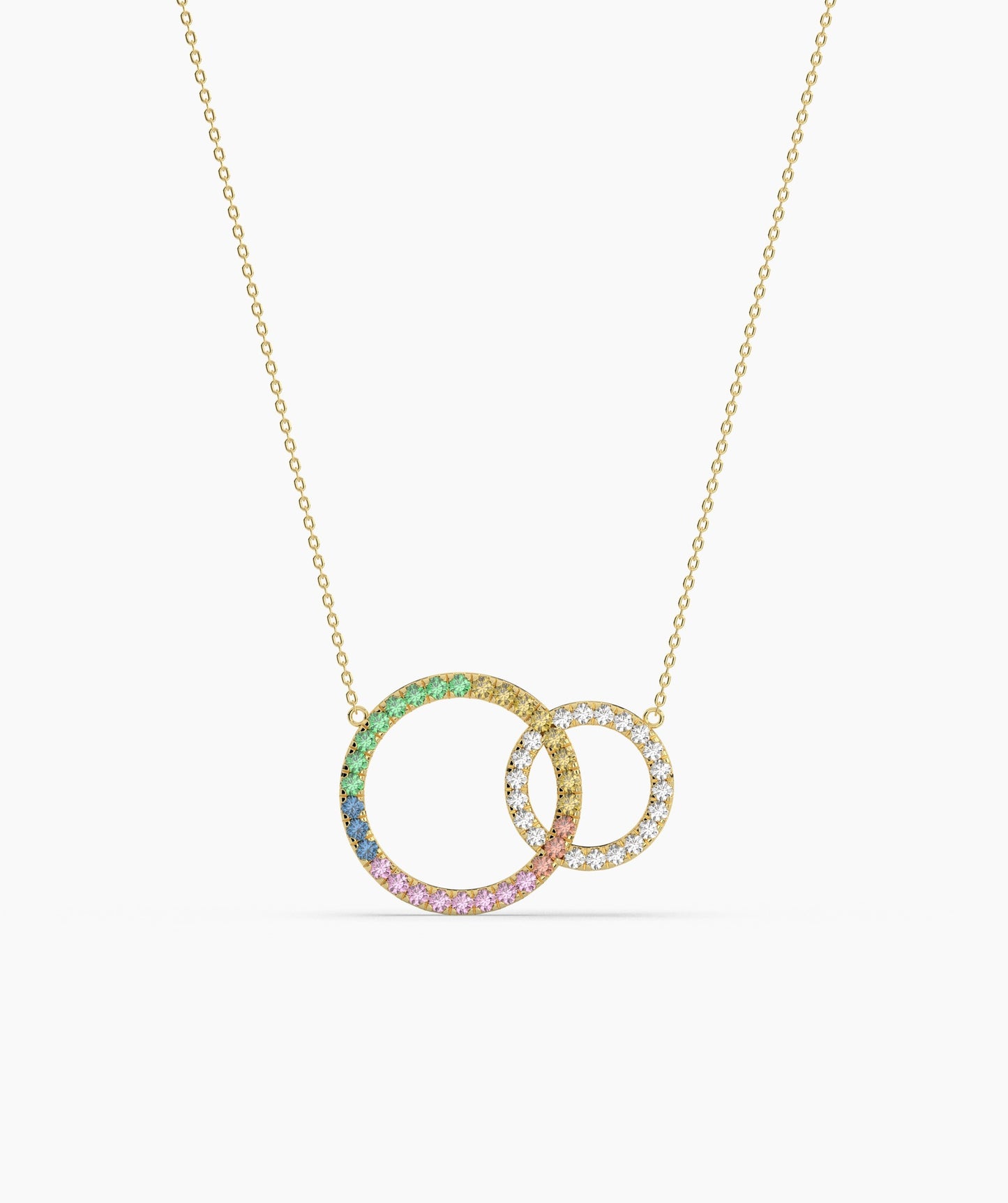 Infinity Rainbow Gold Necklace