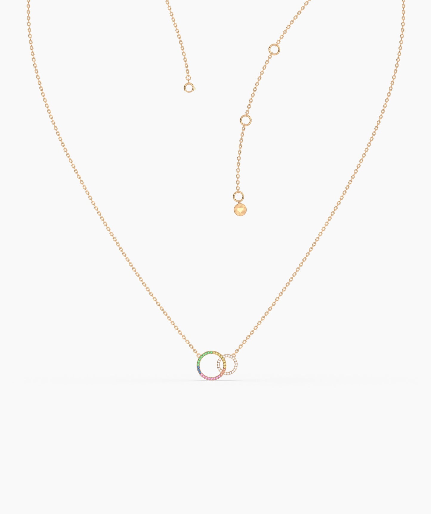Infinity Rainbow Gold Necklace