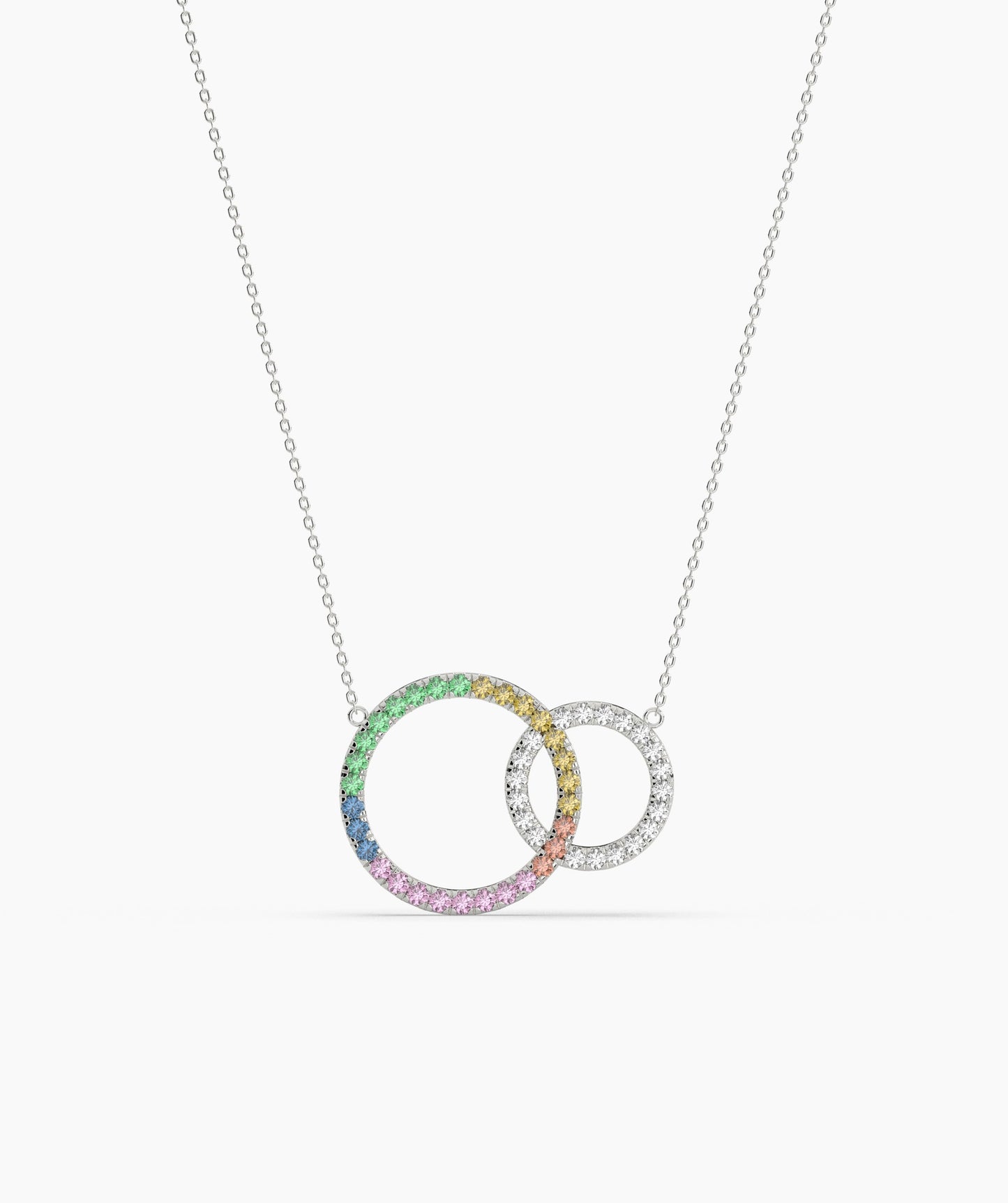 Infinity Rainbow Gold Necklace