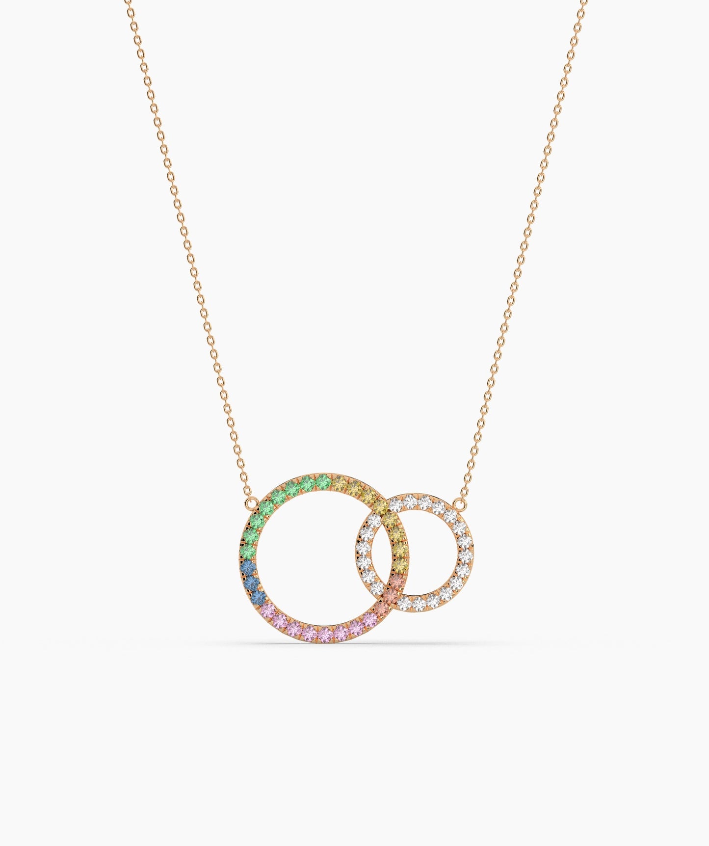 Infinity Rainbow Gold Necklace