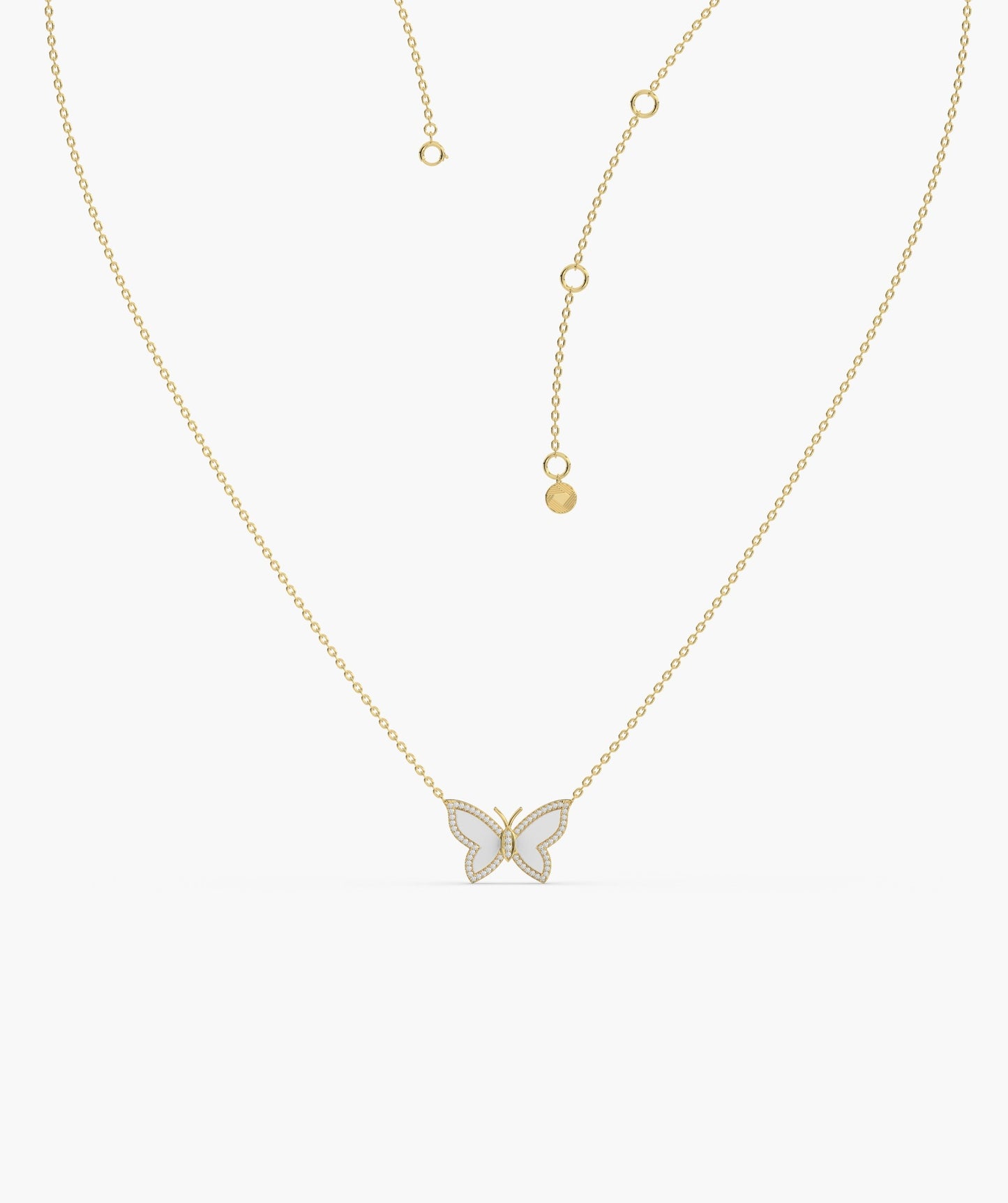Fancy Butterfly Gold Necklace
