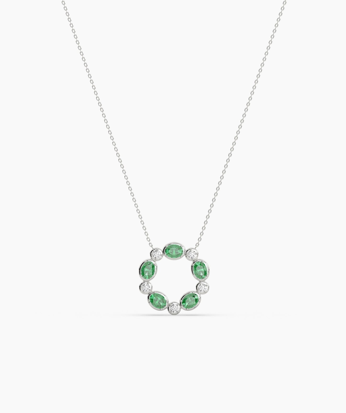 Circle Design 14K Gold Necklace