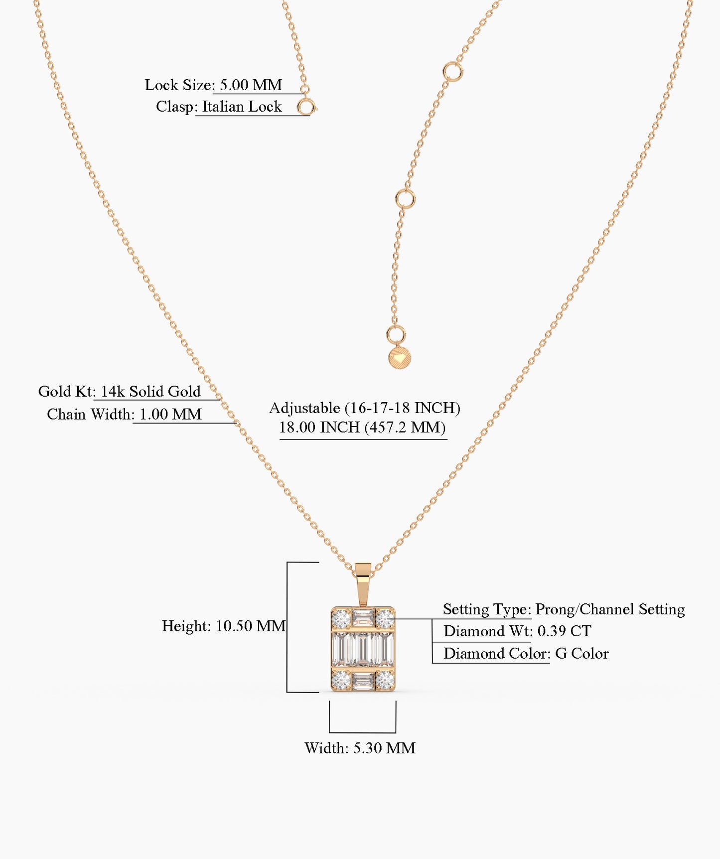 Geometric Diamond Necklace