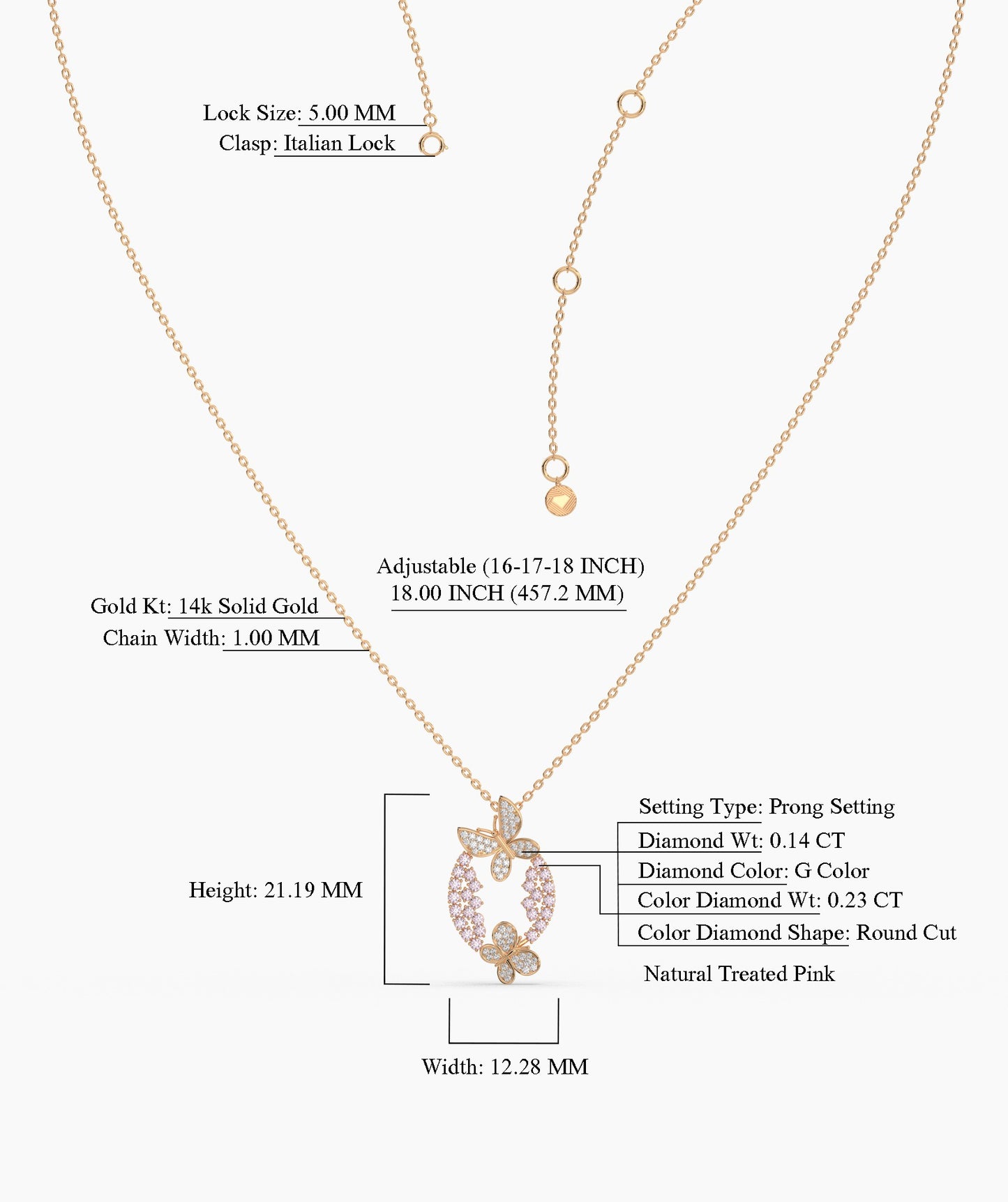 Gold Butterfly Wreath Necklace