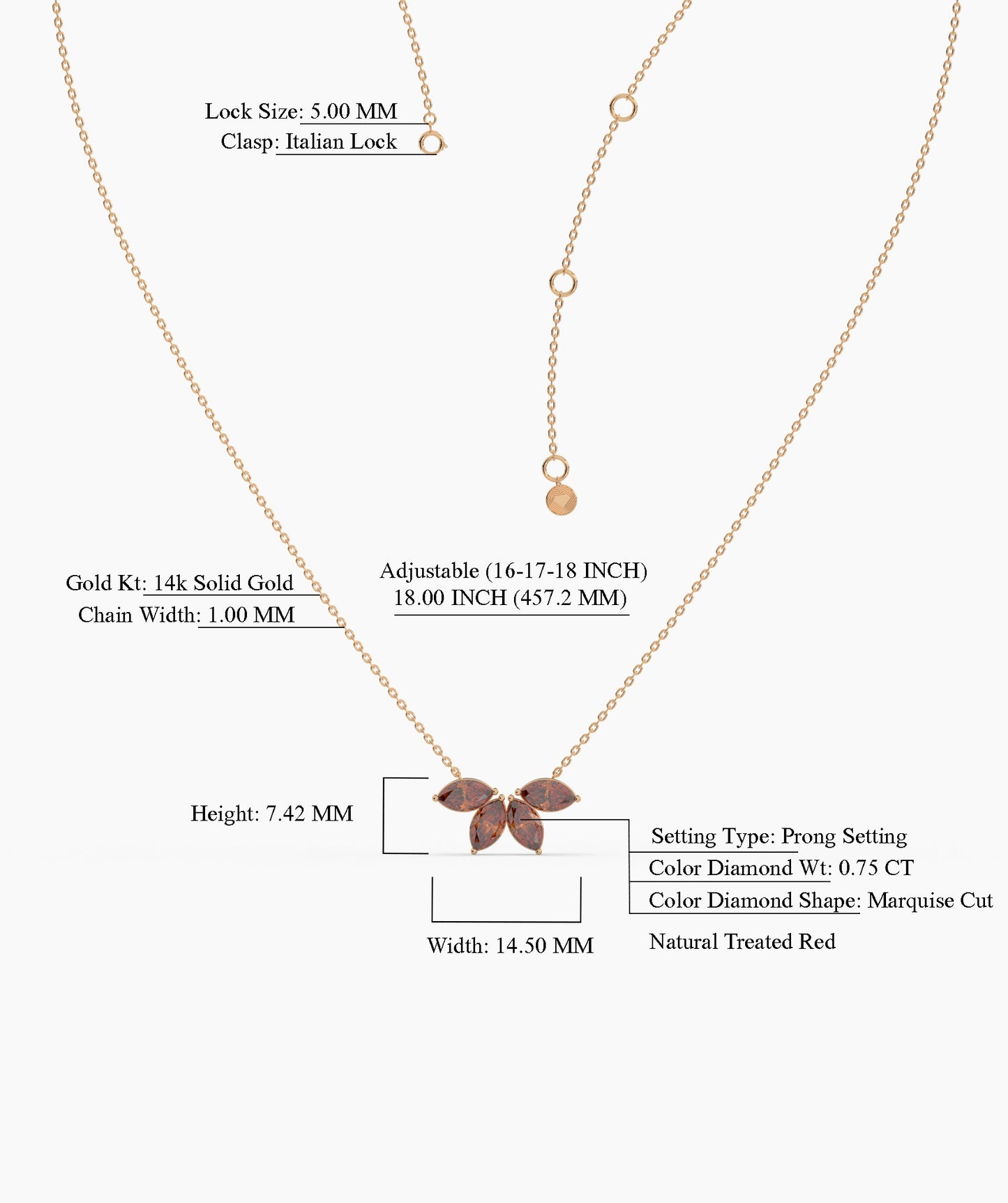 Vibrant Red Gemstone Cluster Necklace