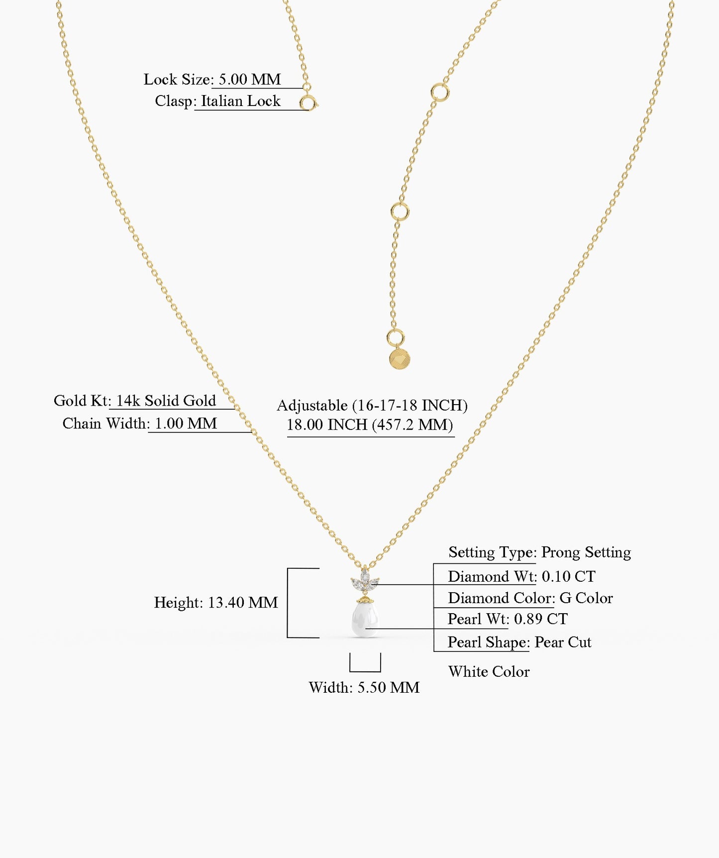 Exquisite White Teardrop Pendant