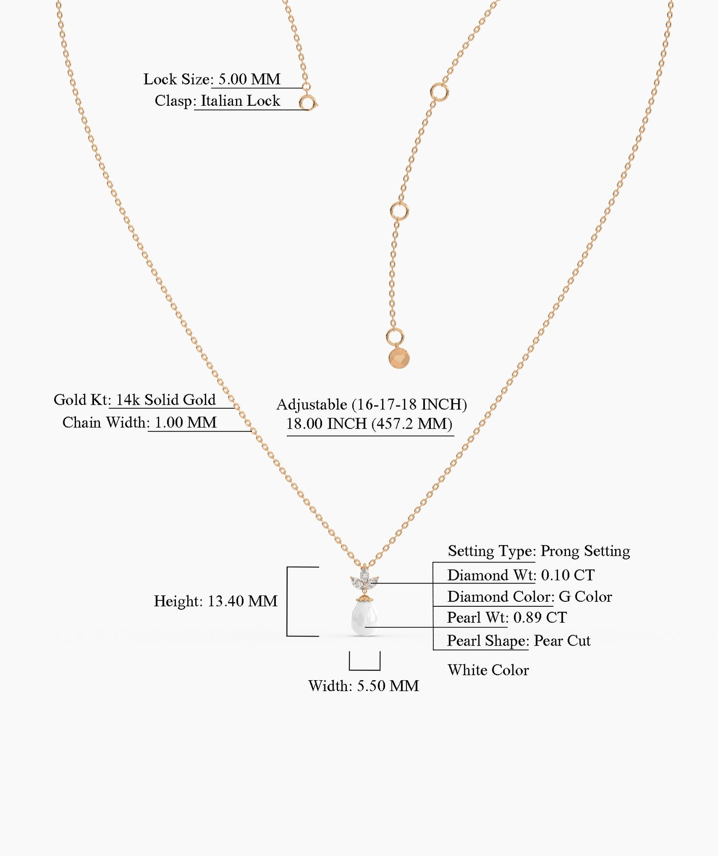 Exquisite White Teardrop Pendant