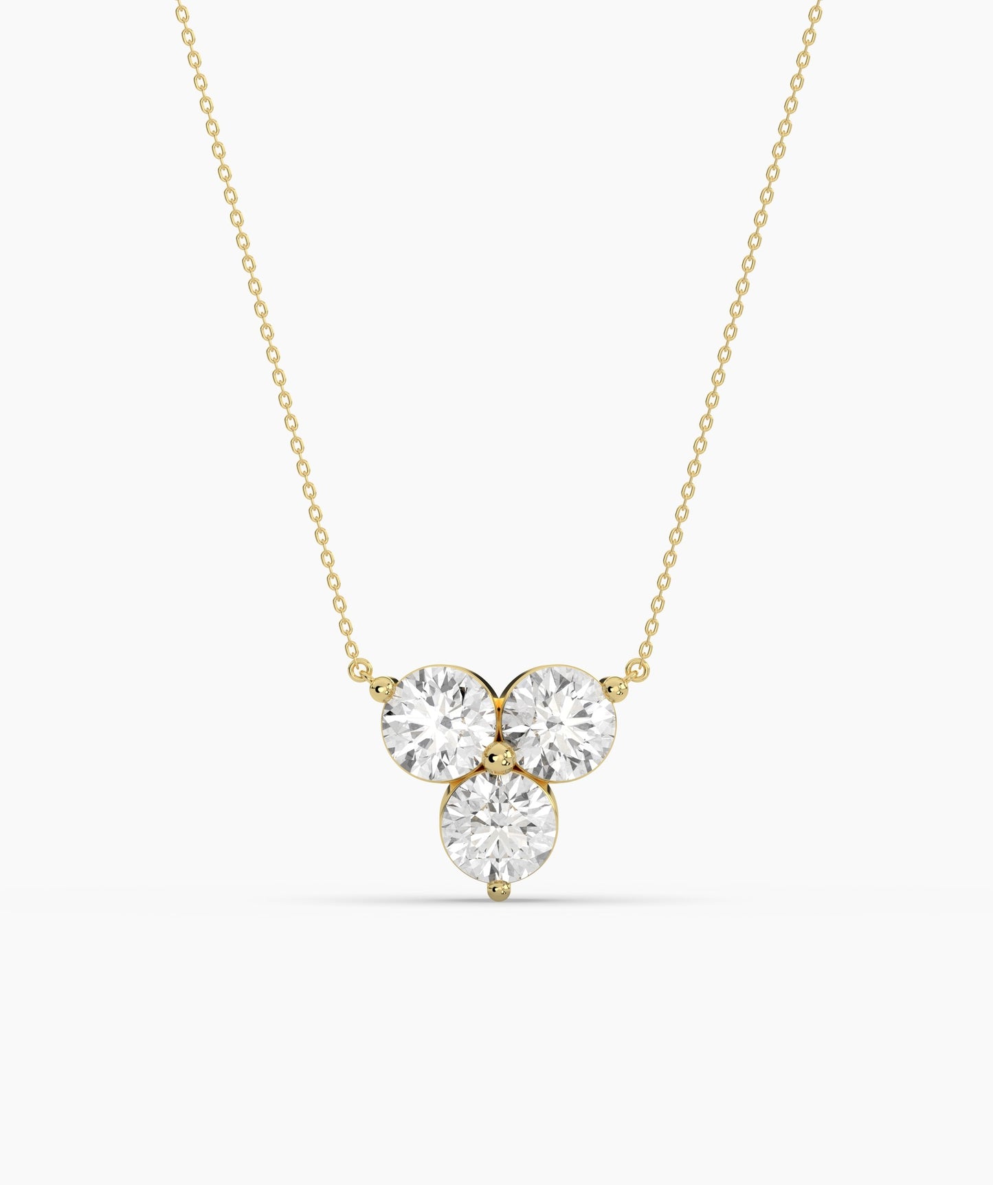 Gold Triangle Diamond Necklace