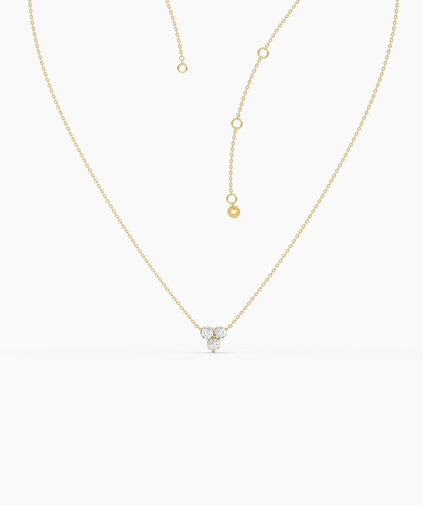 Gold Triangle Diamond Necklace