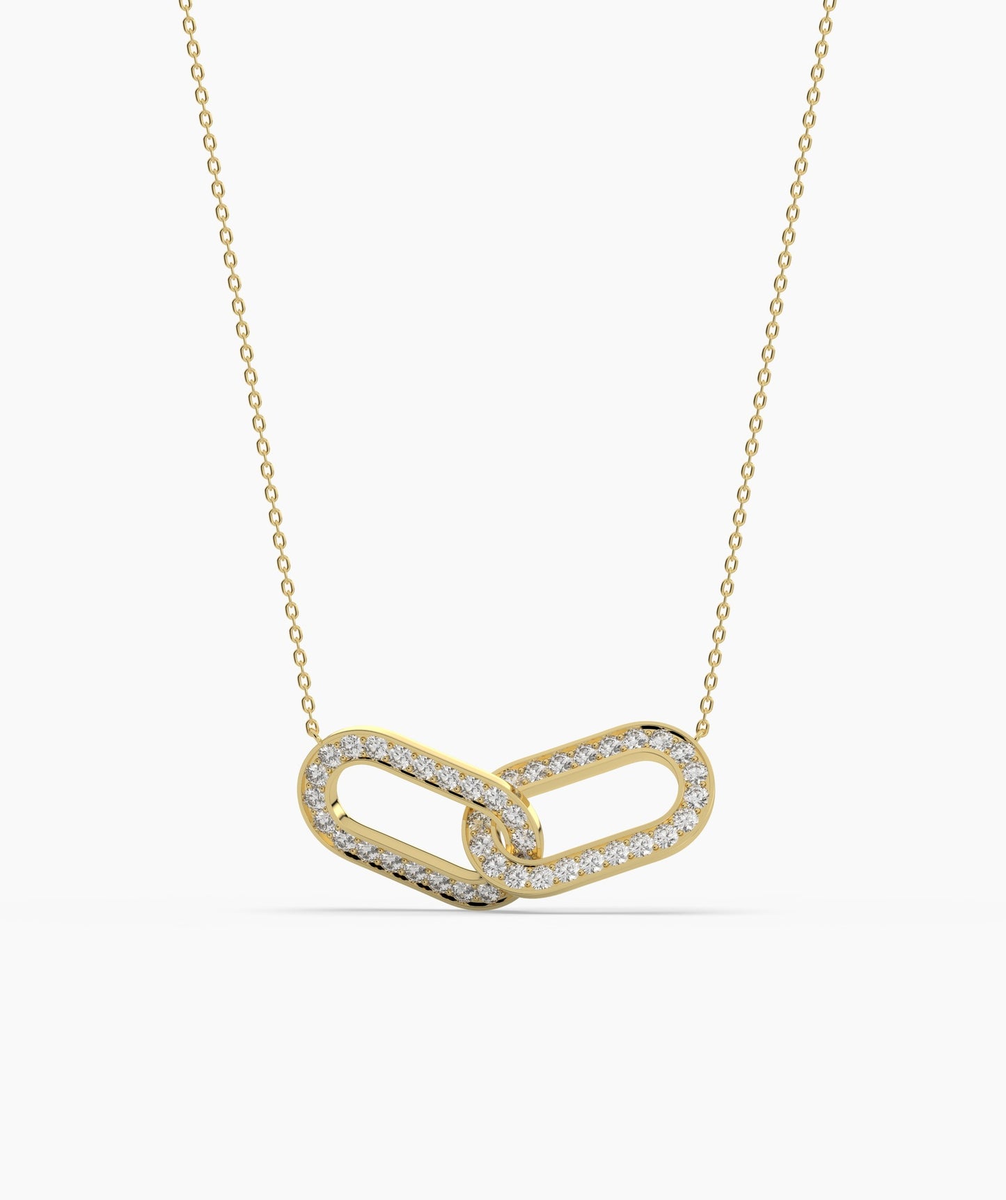 14K Gold Double Link Necklace