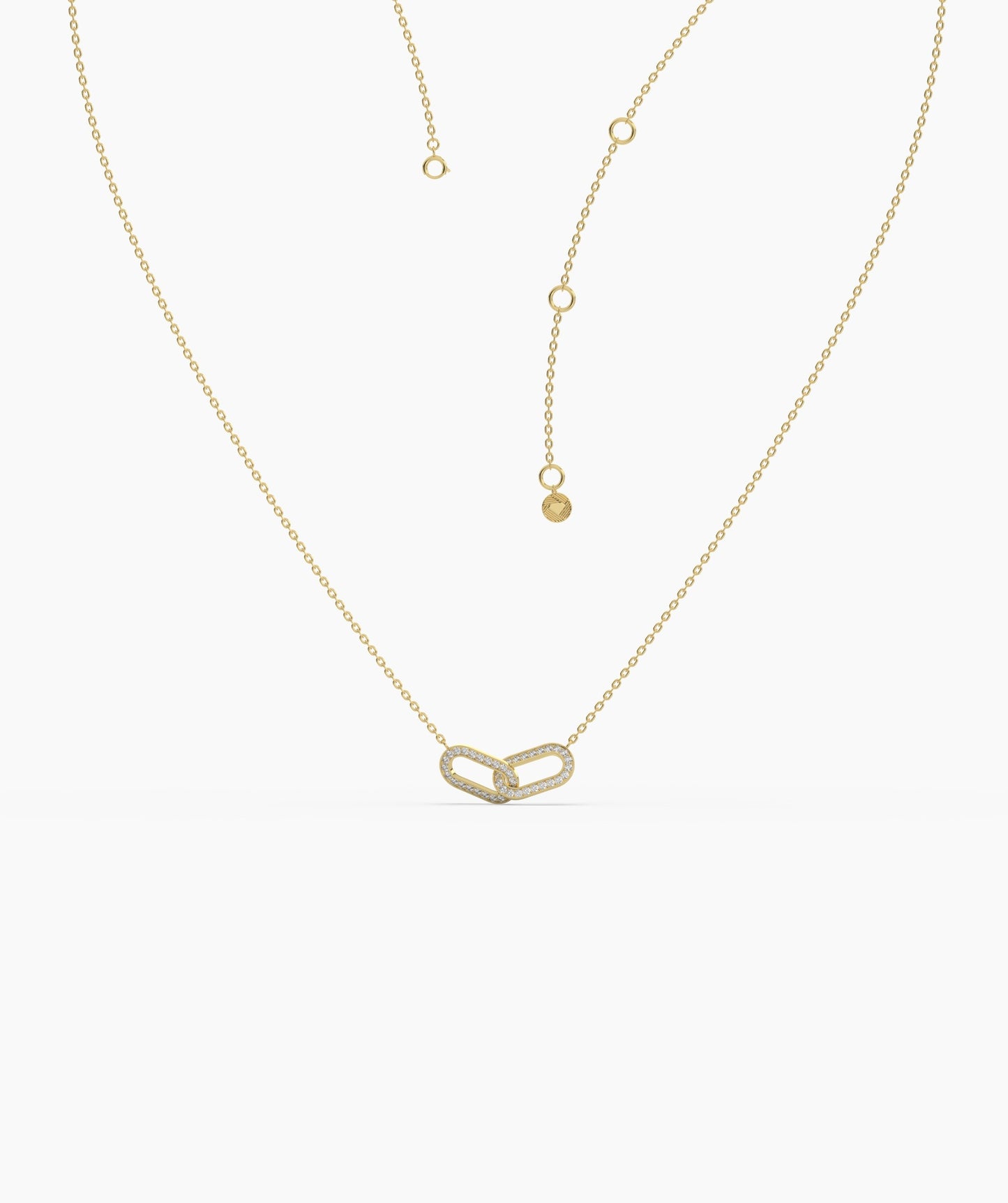 14K Gold Double Link Necklace