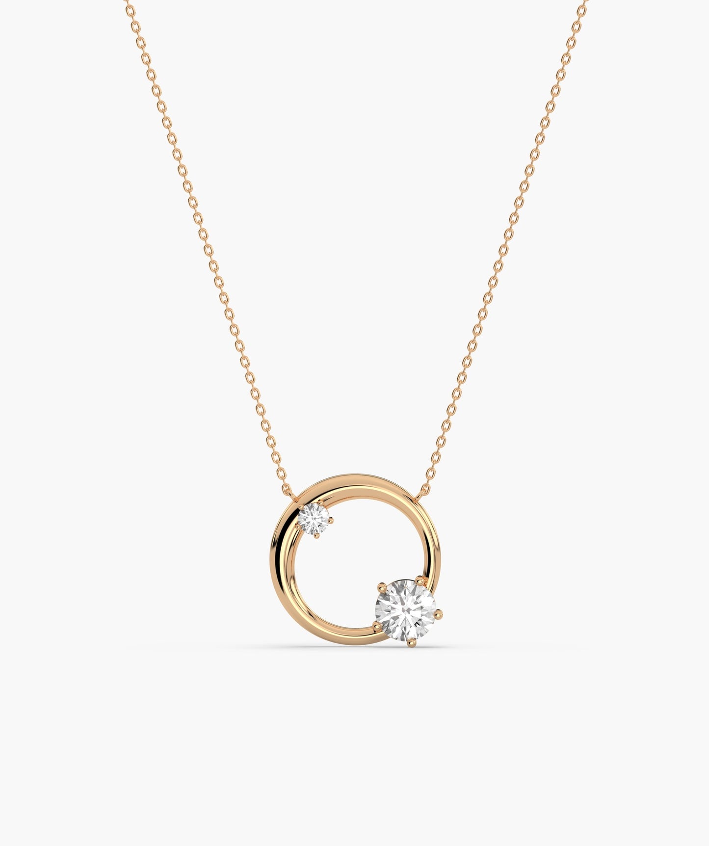 Modern Open Circle Necklace