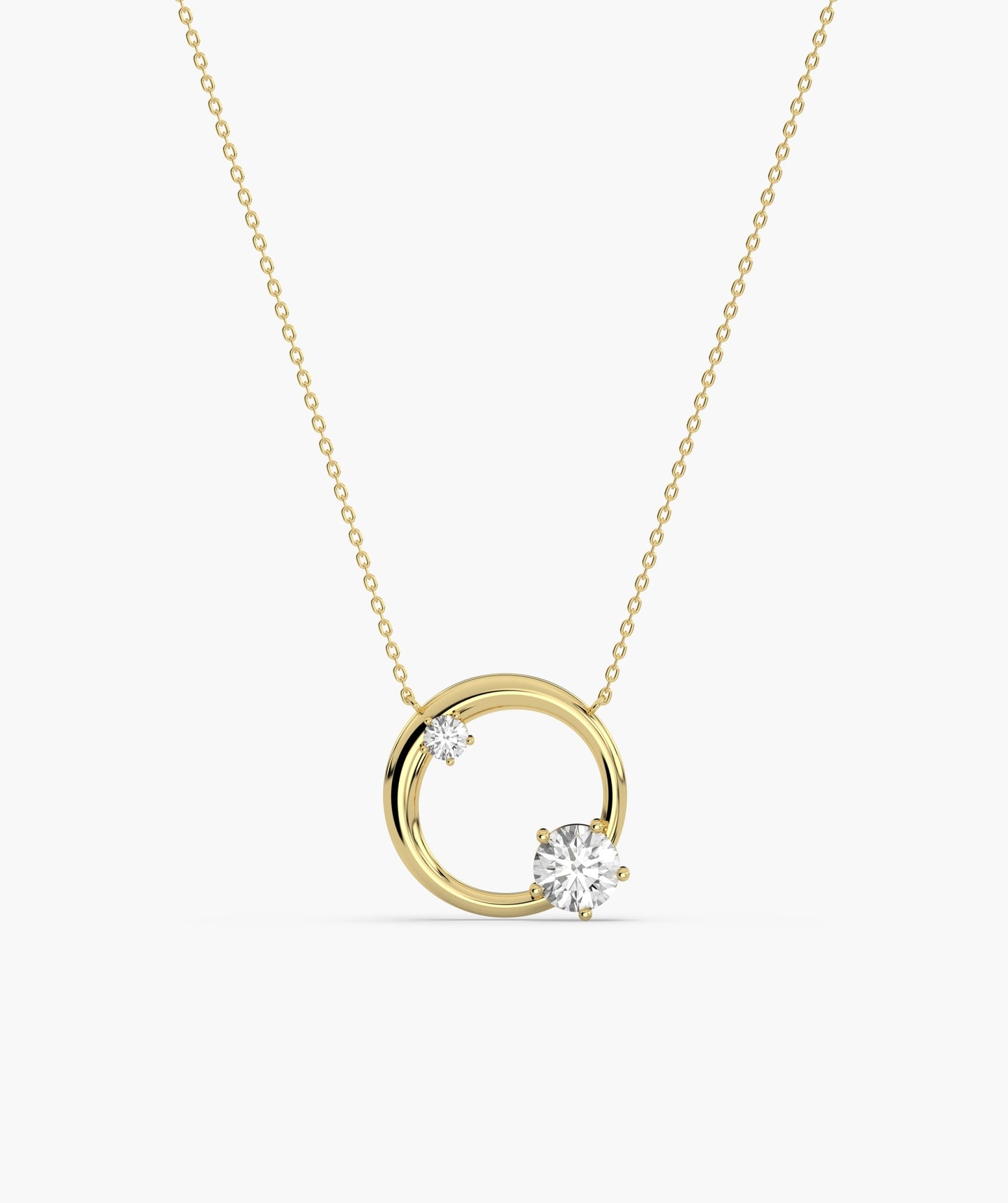 Modern Open Circle Necklace
