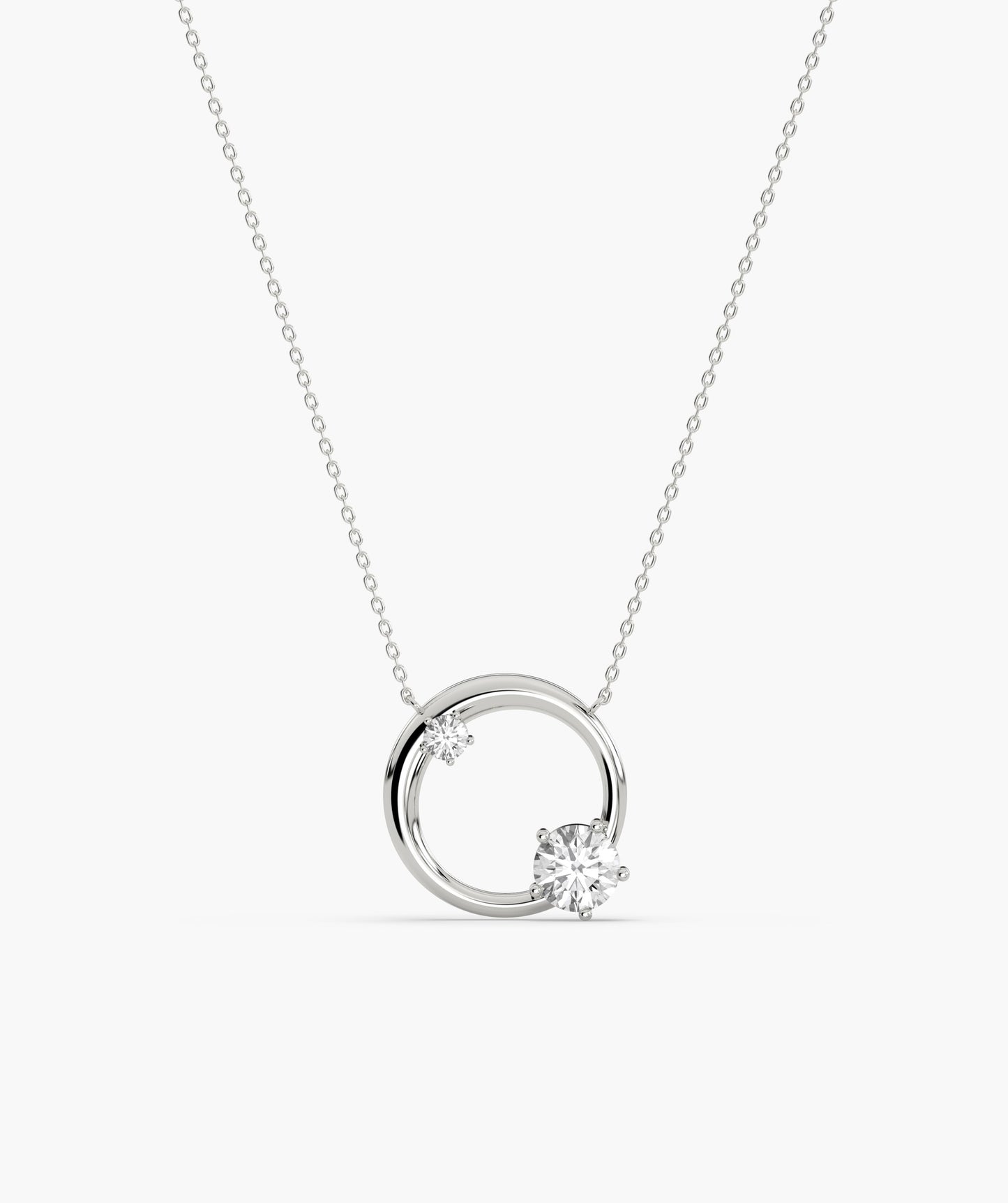 Modern Open Circle Necklace