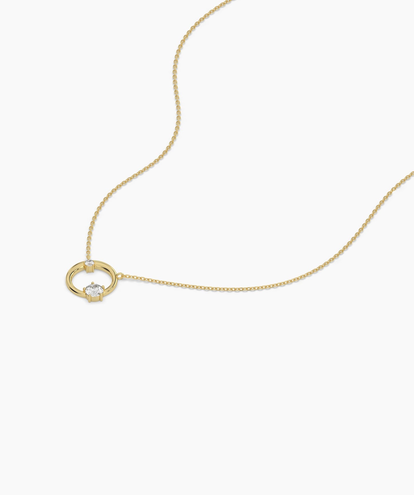 Modern Open Circle Necklace