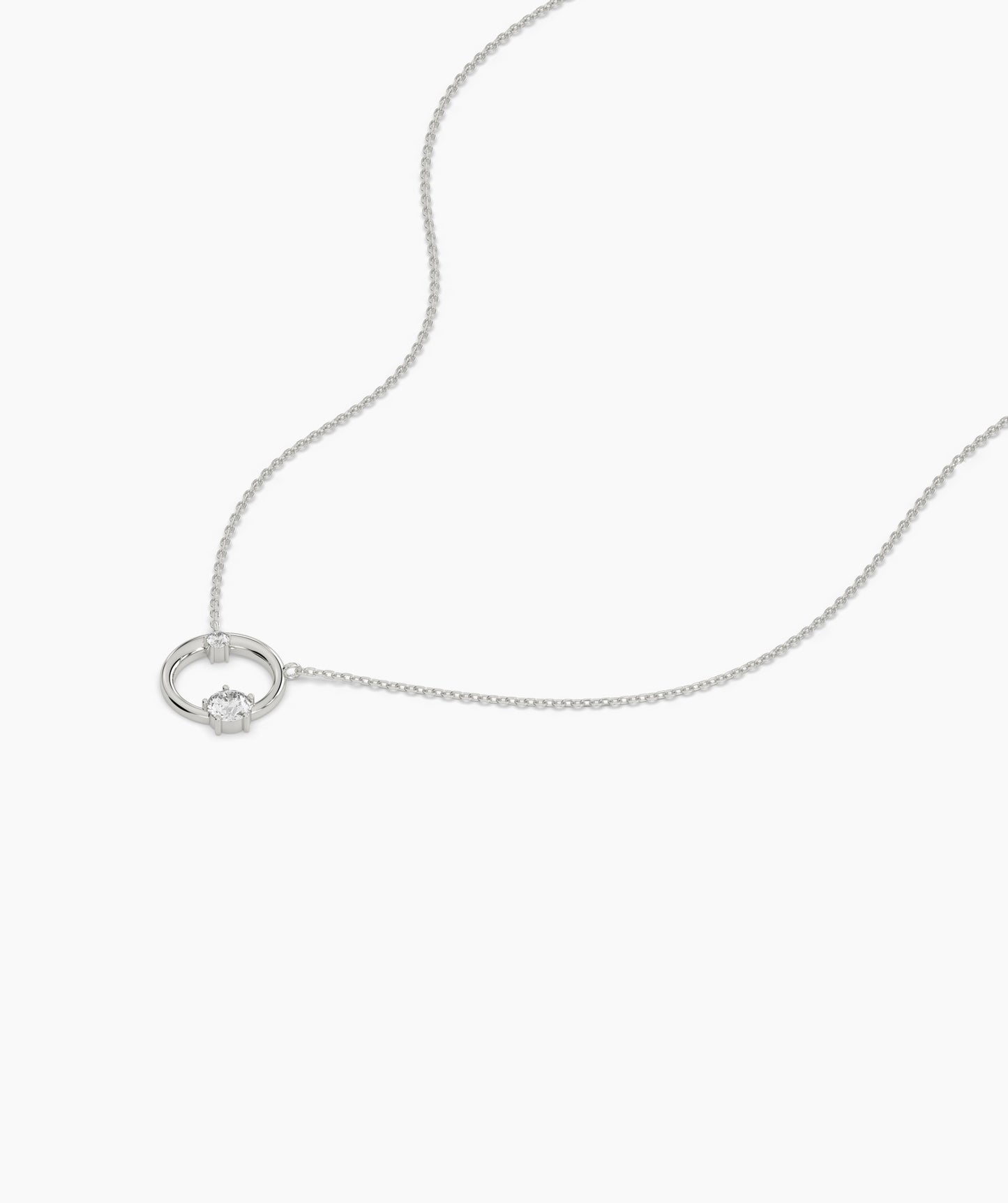 Modern Open Circle Necklace