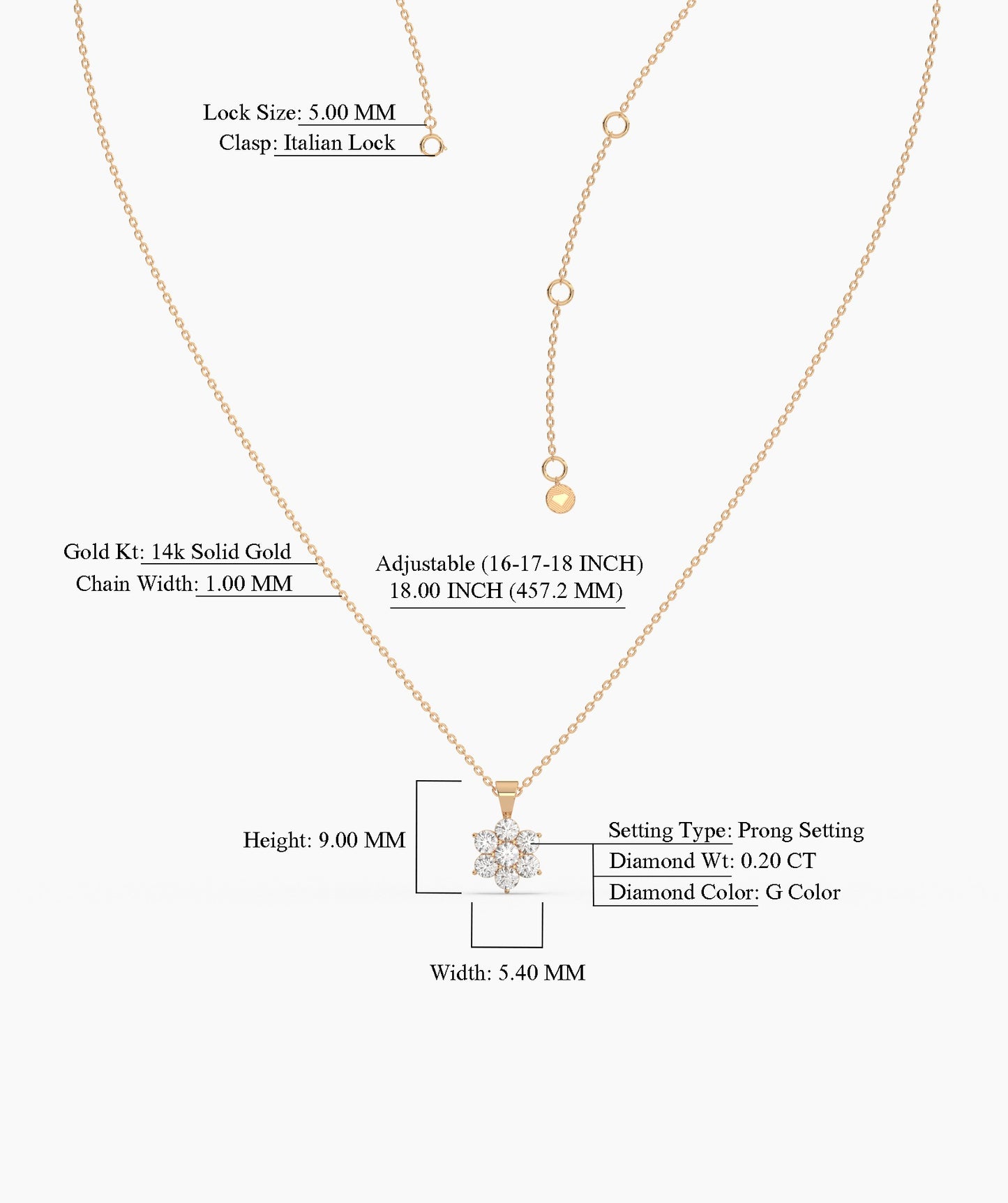 Cluster Diamond Pendant