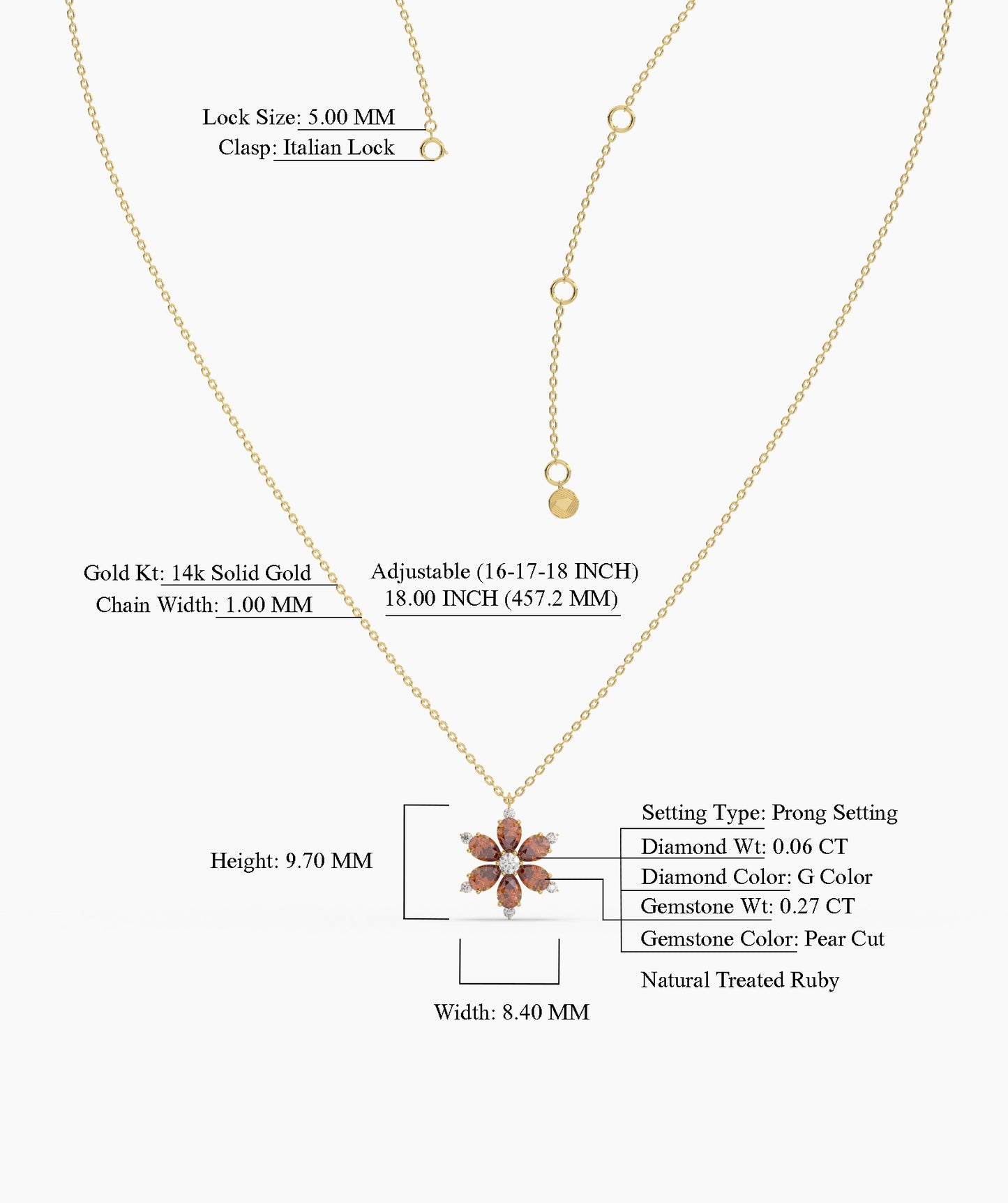 Blossom Pendant with Sparkling Accents