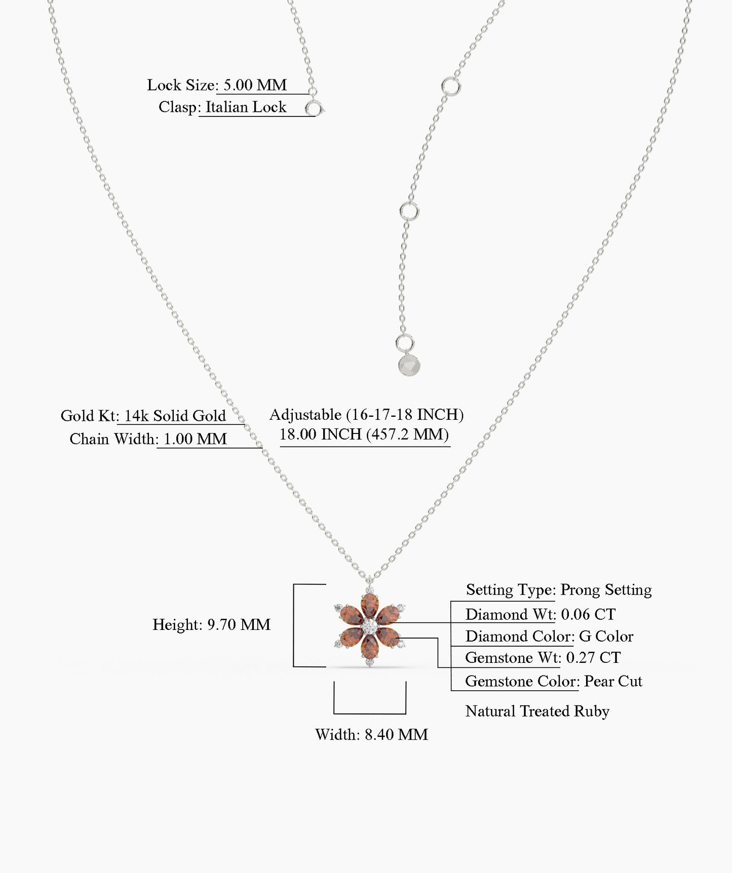 Blossom Pendant with Sparkling Accents