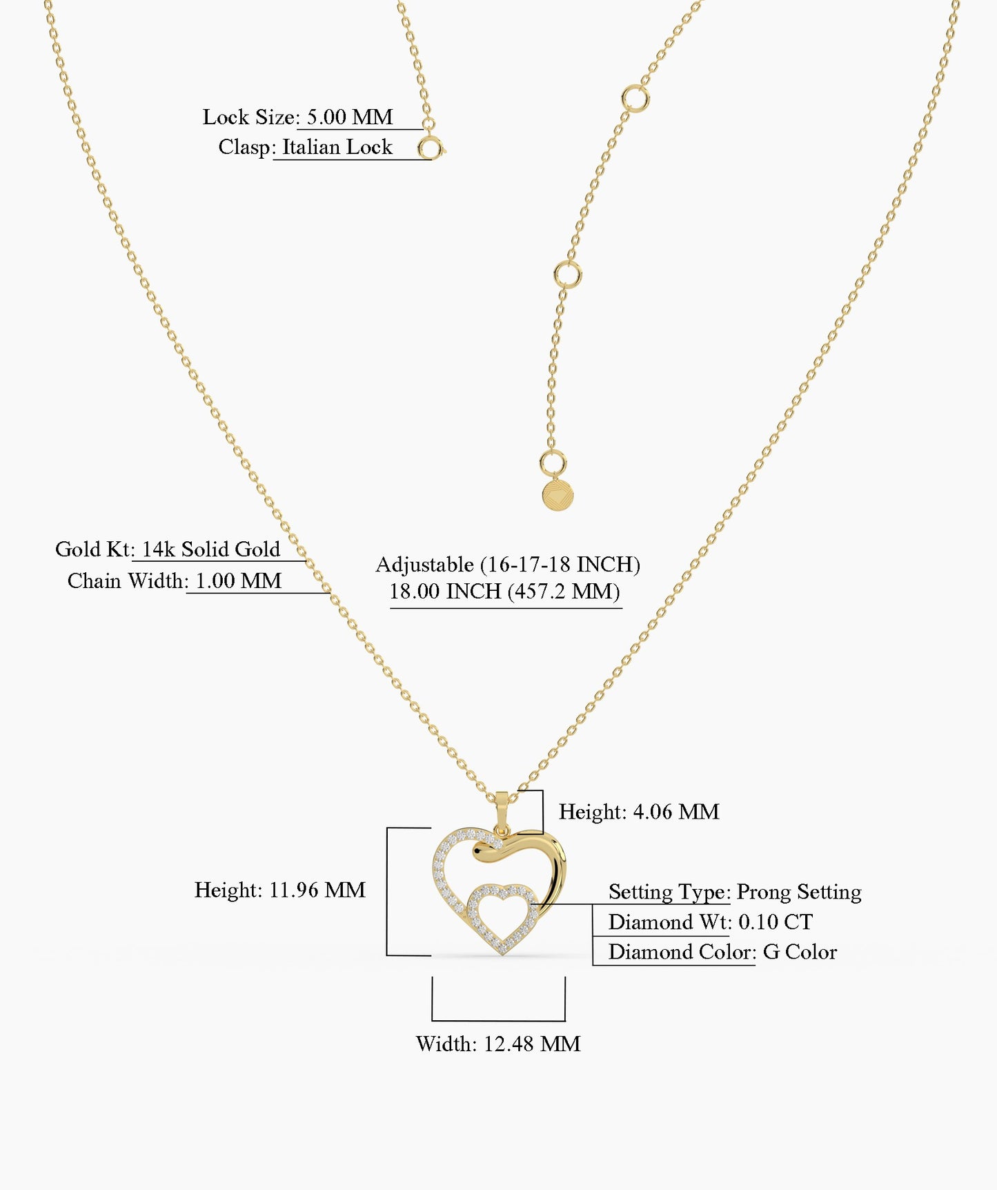Double Heart Necklace
