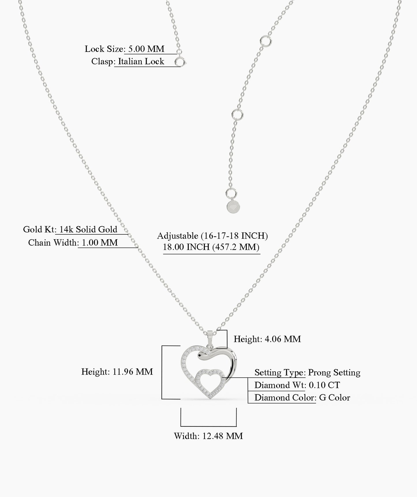 Double Heart Necklace