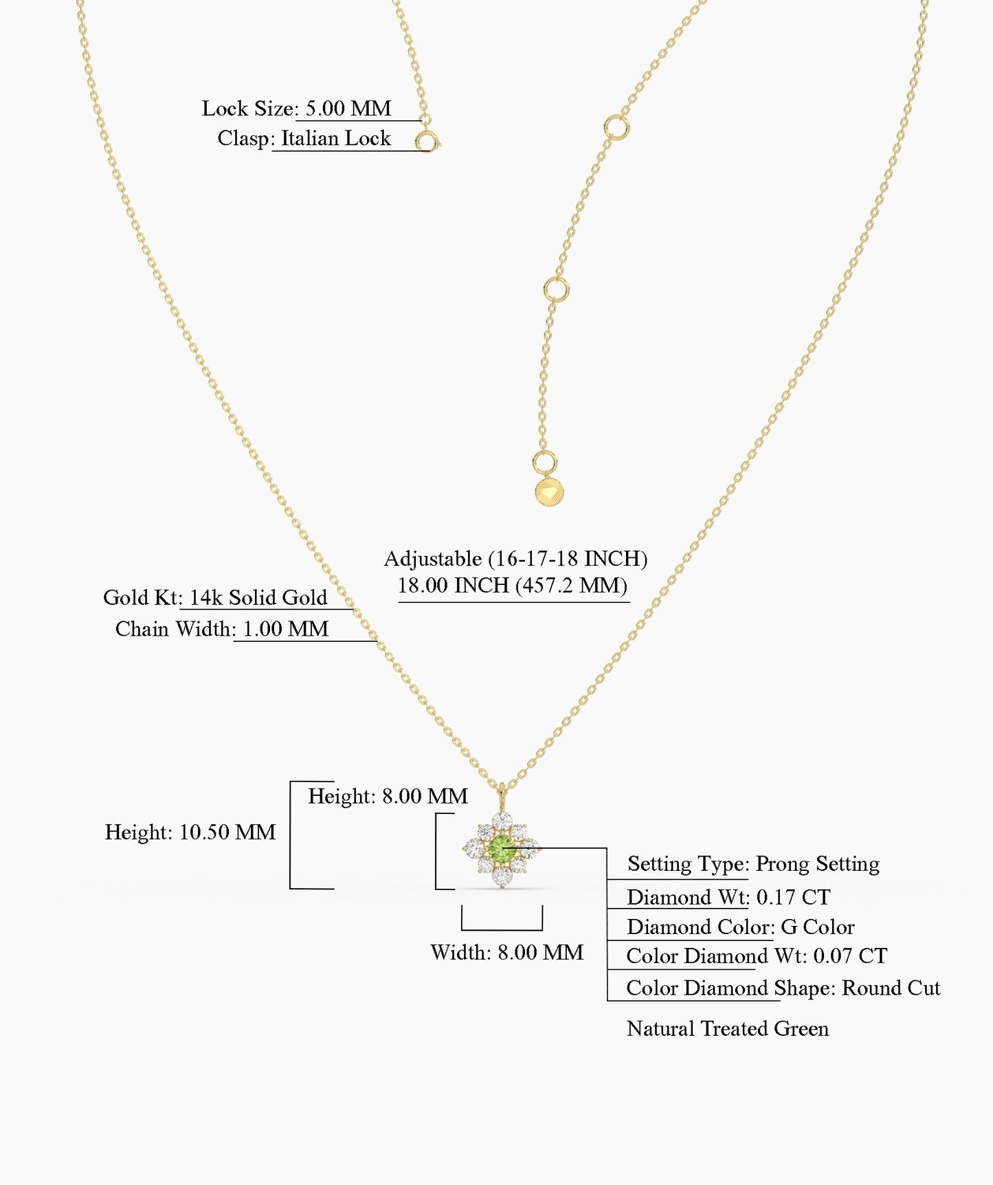 Serene Sparkle Vibrant Green Necklace