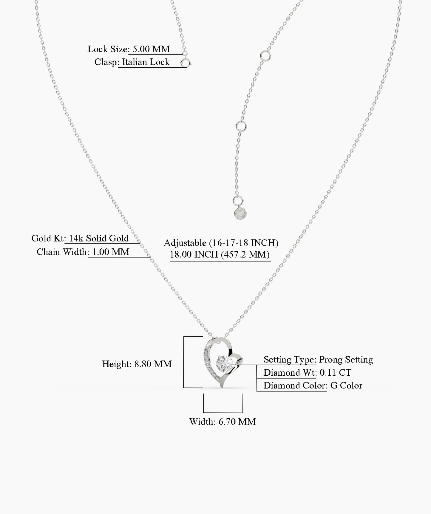 Sparkling Devotion Heart Pendant