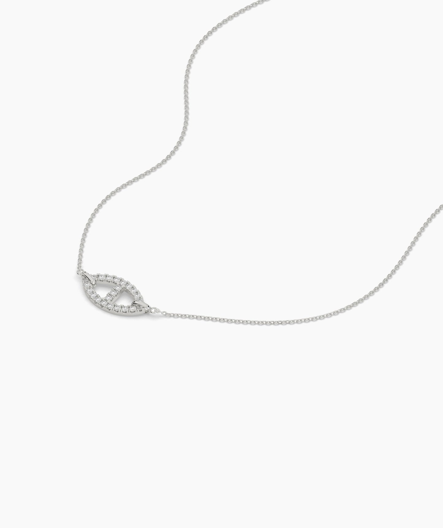 Elegant Marquise Diamond Pave Necklace
