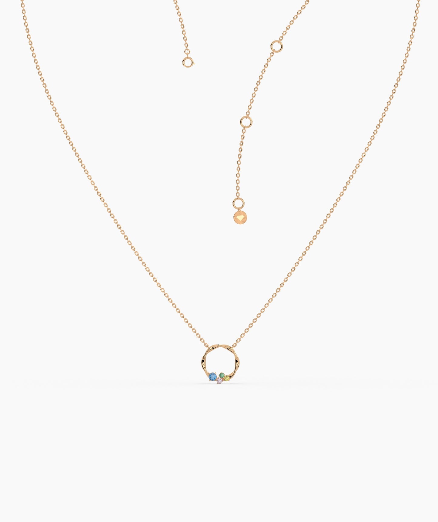 Vibrant Harmony Gold Wreath Necklace