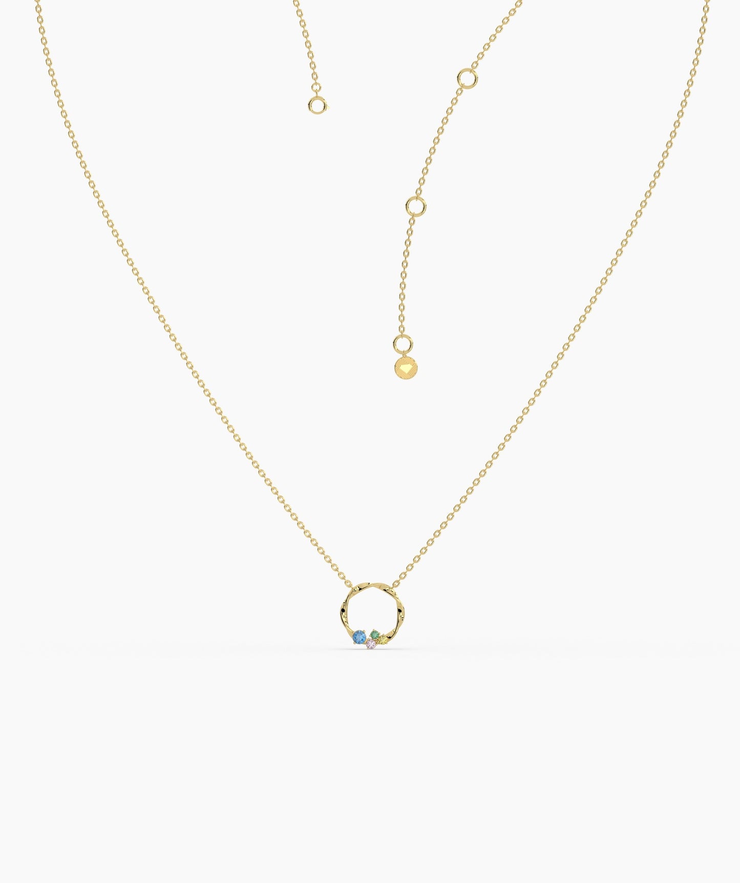Vibrant Harmony Gold Wreath Necklace