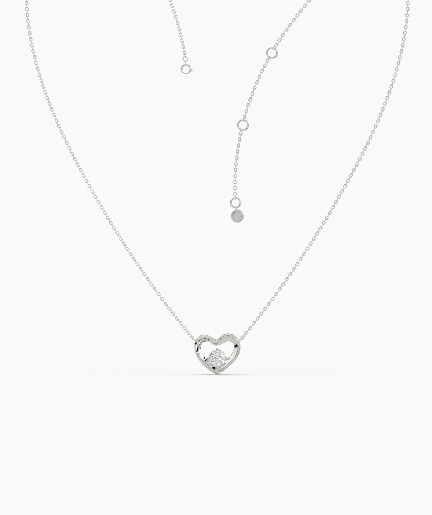 14k Gold Diamond Heart Pendant