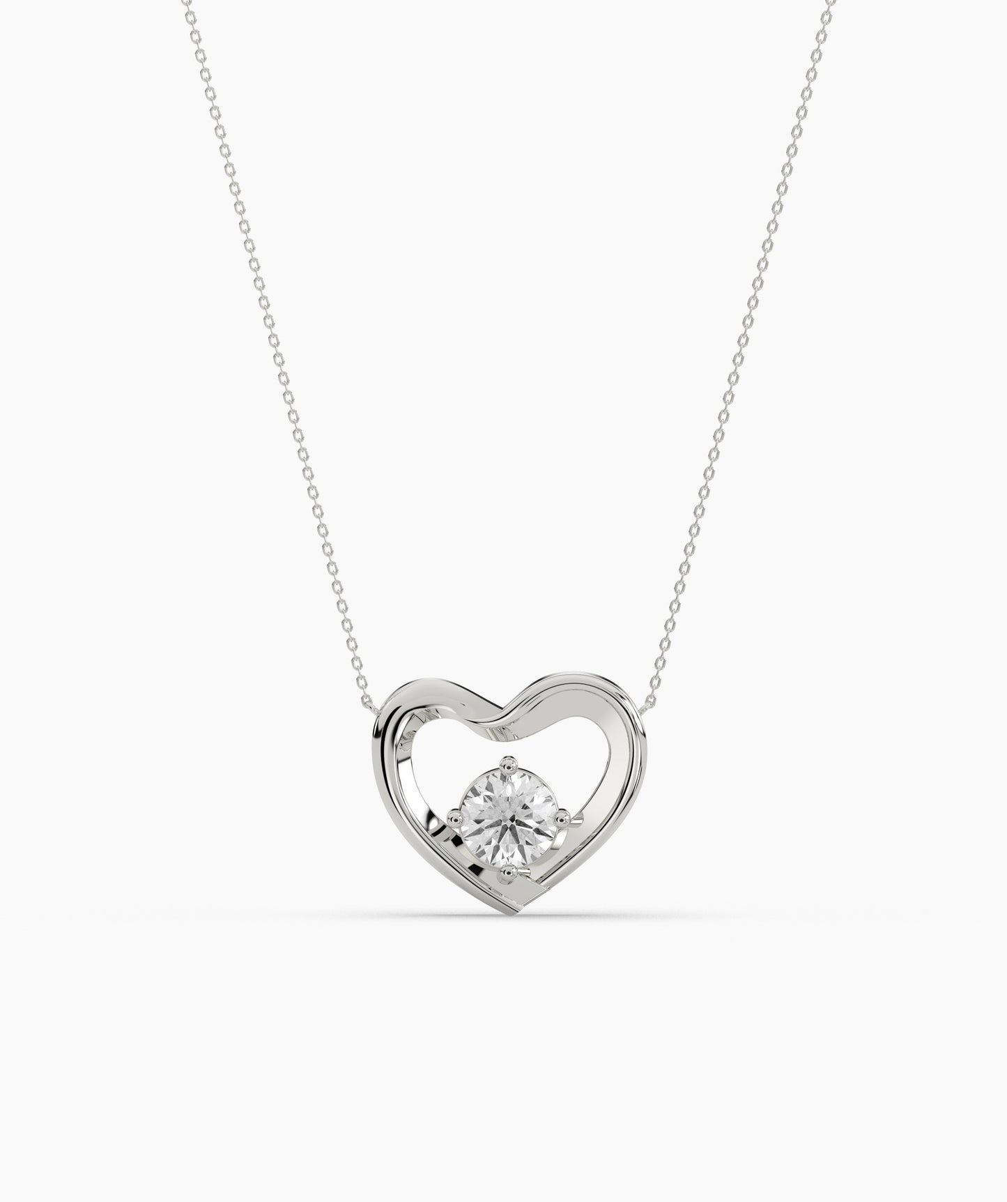 14k Gold Diamond Heart Pendant