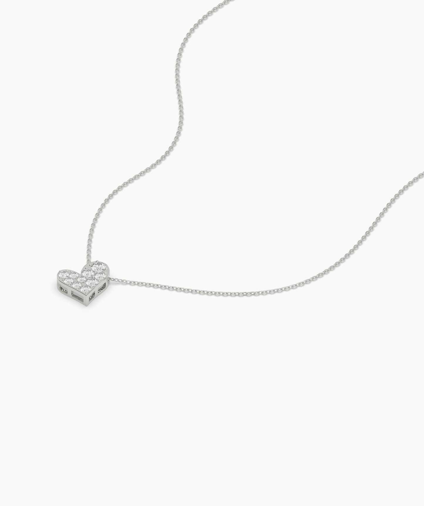 Pave Heart Necklace