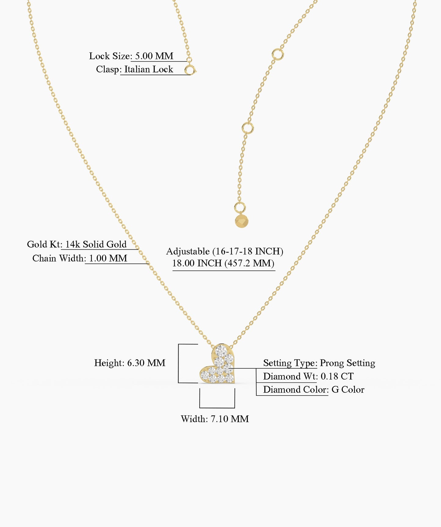 Pave Heart Necklace