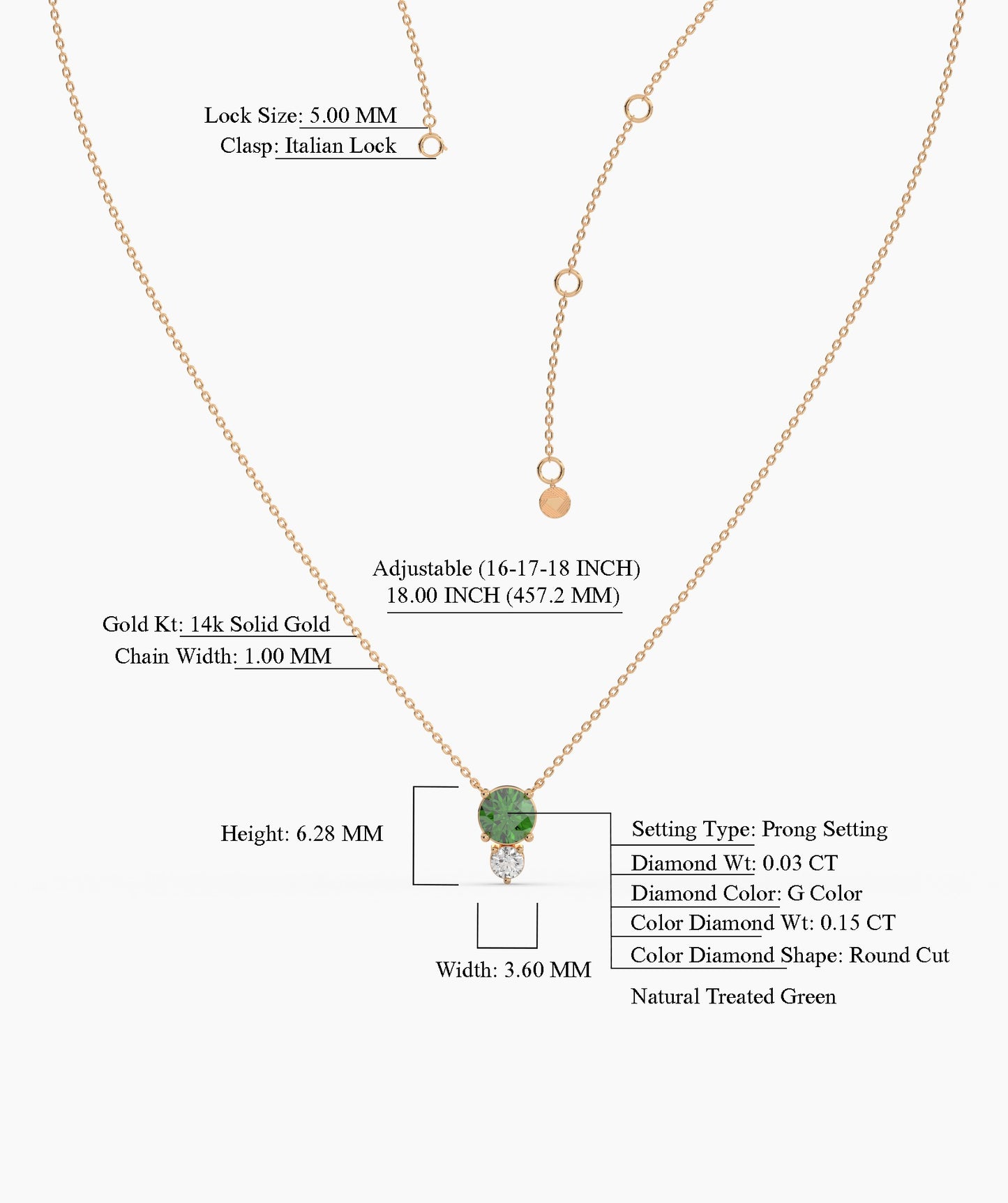 Green Harmony Double Gem Necklace