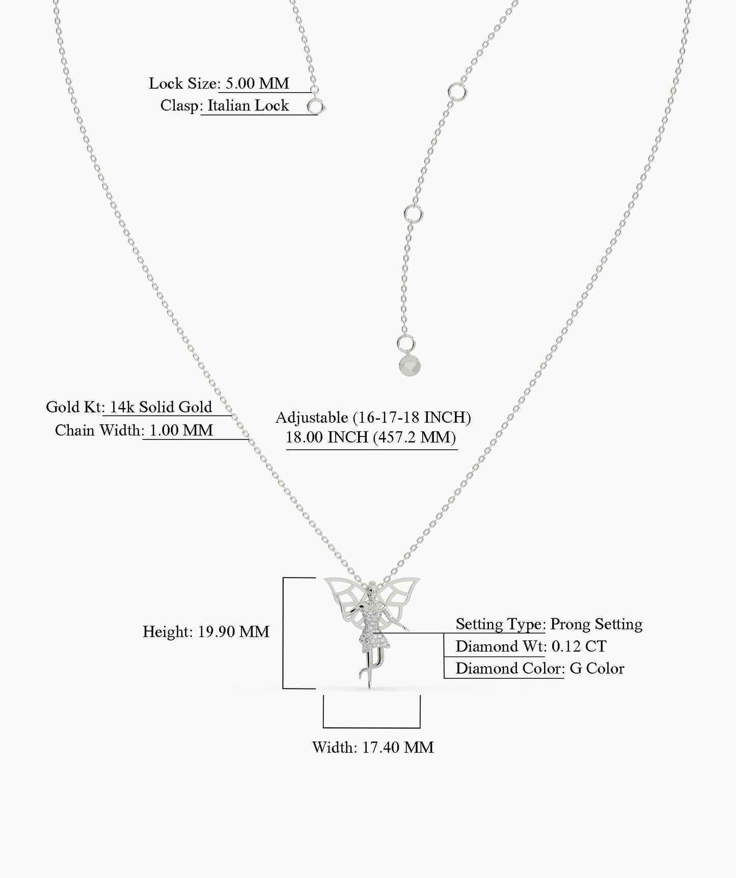 Enchanted Fairy Gold Necklace