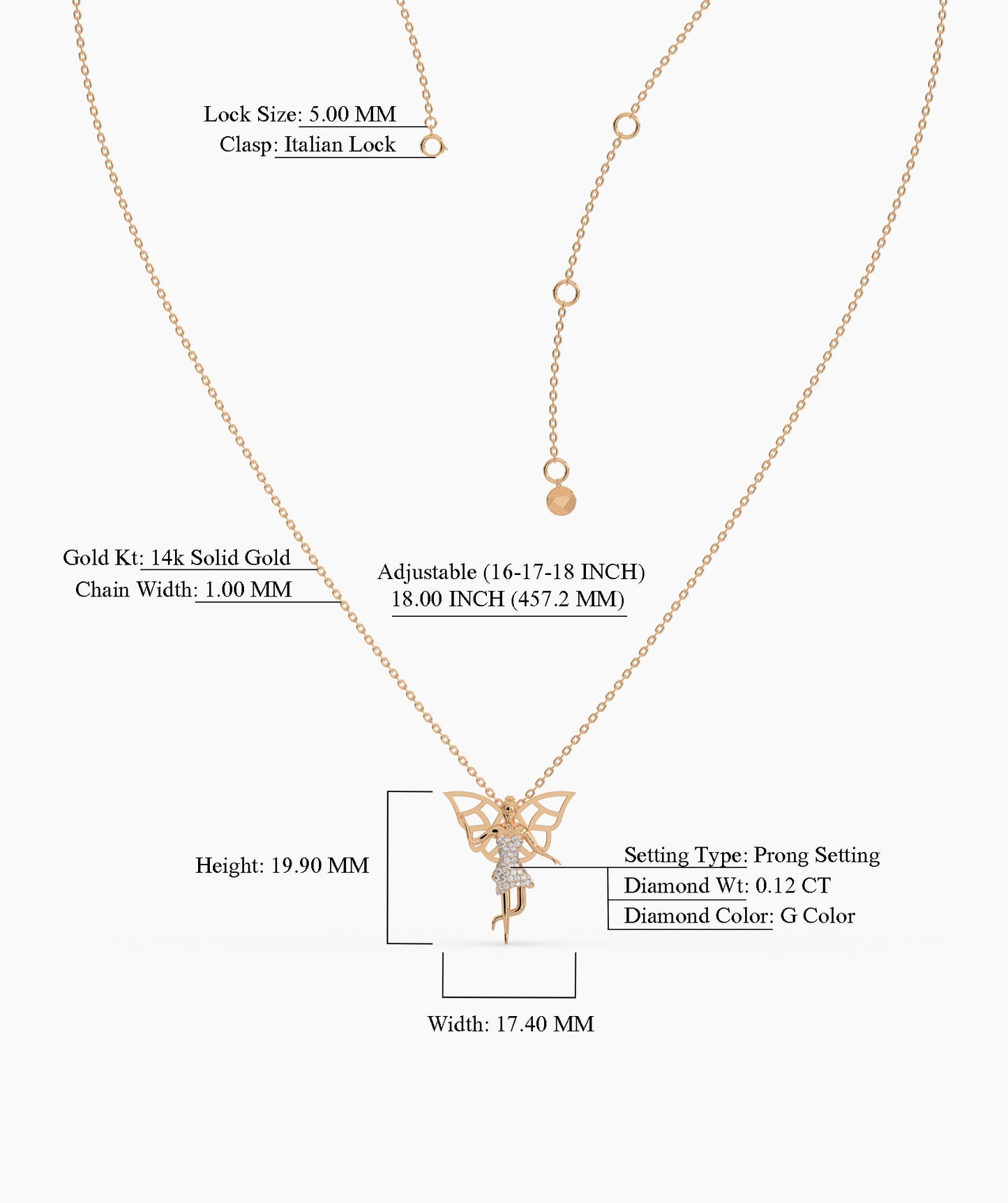 Enchanted Fairy Gold Necklace